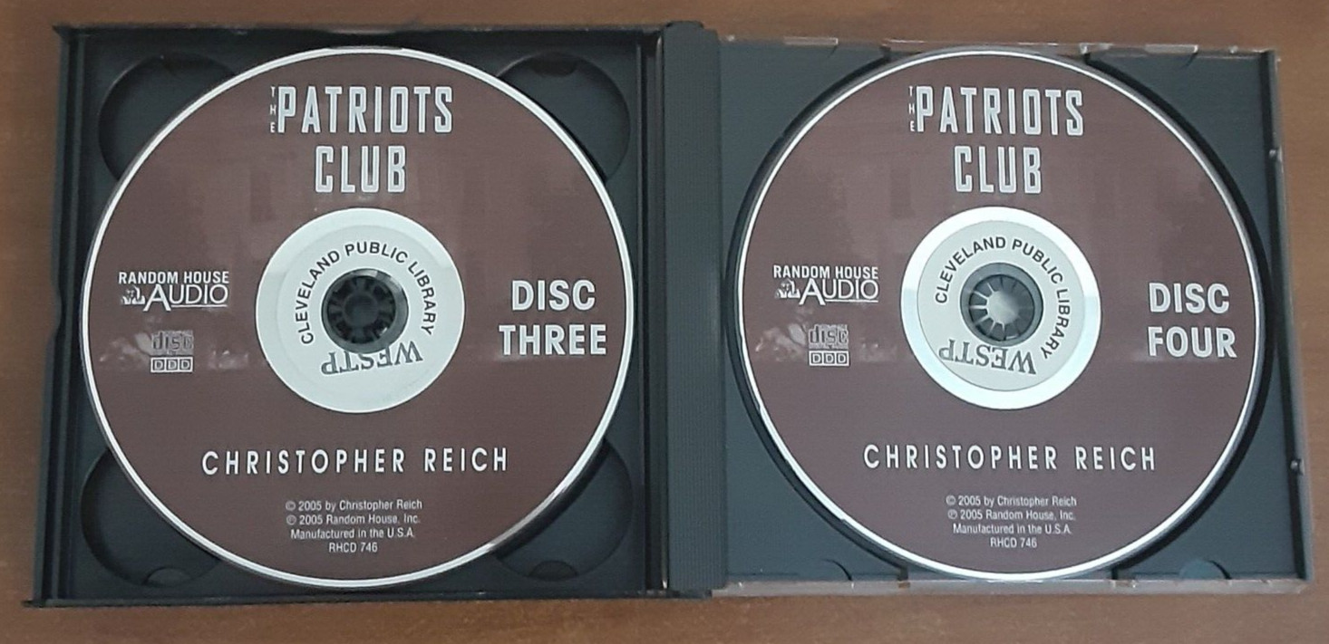 The Patriots Club CD Audiobook by Christopher Reich 2005 (4 discs) thriller fict