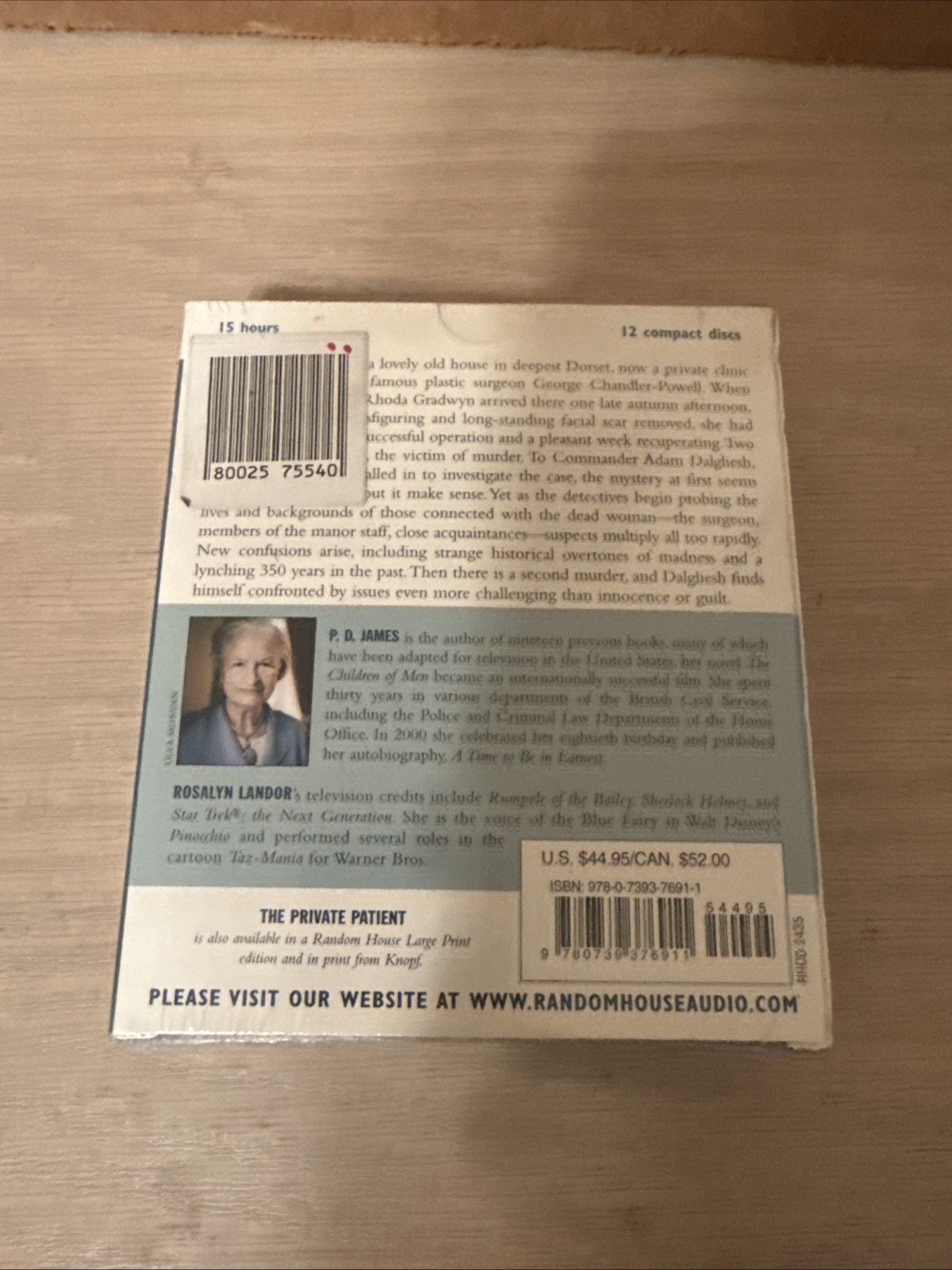 The Private Patient P.D. James audioCD New