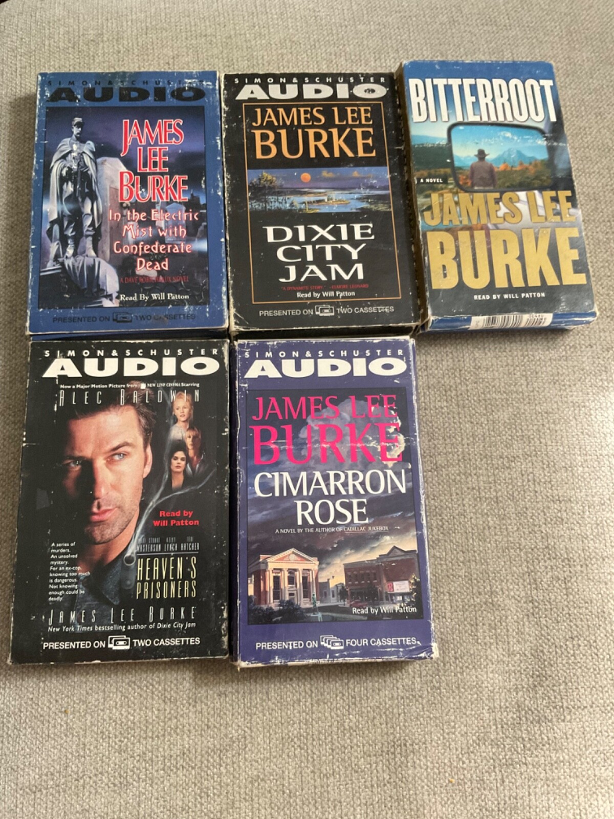 James Lee Burke Audiobook Cassette Lot of 5 See Pics Dixie CityJam Bitterroot