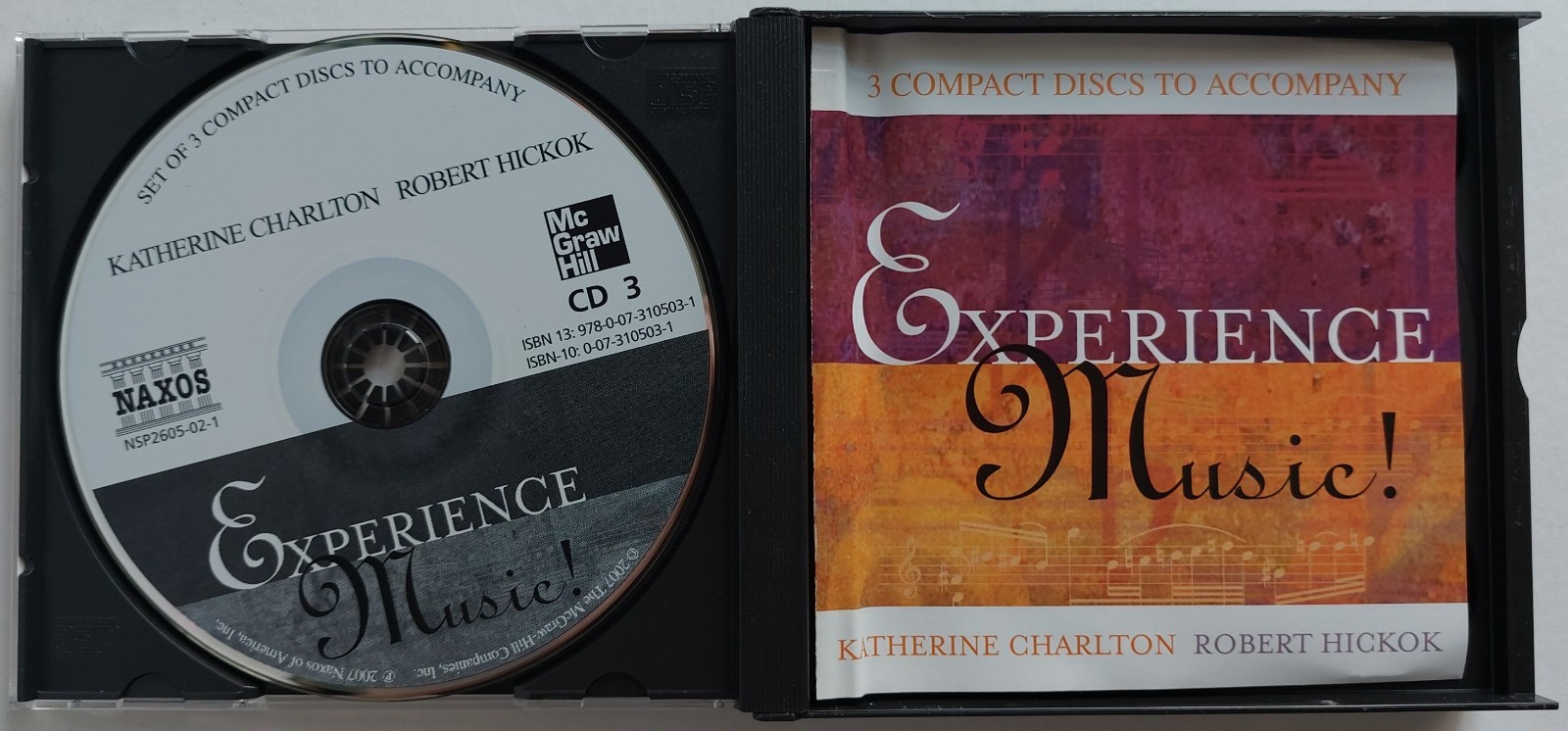 Experience Music! 3 Compact Discs Audio CD Set Textbook Supplement Charlton Hick