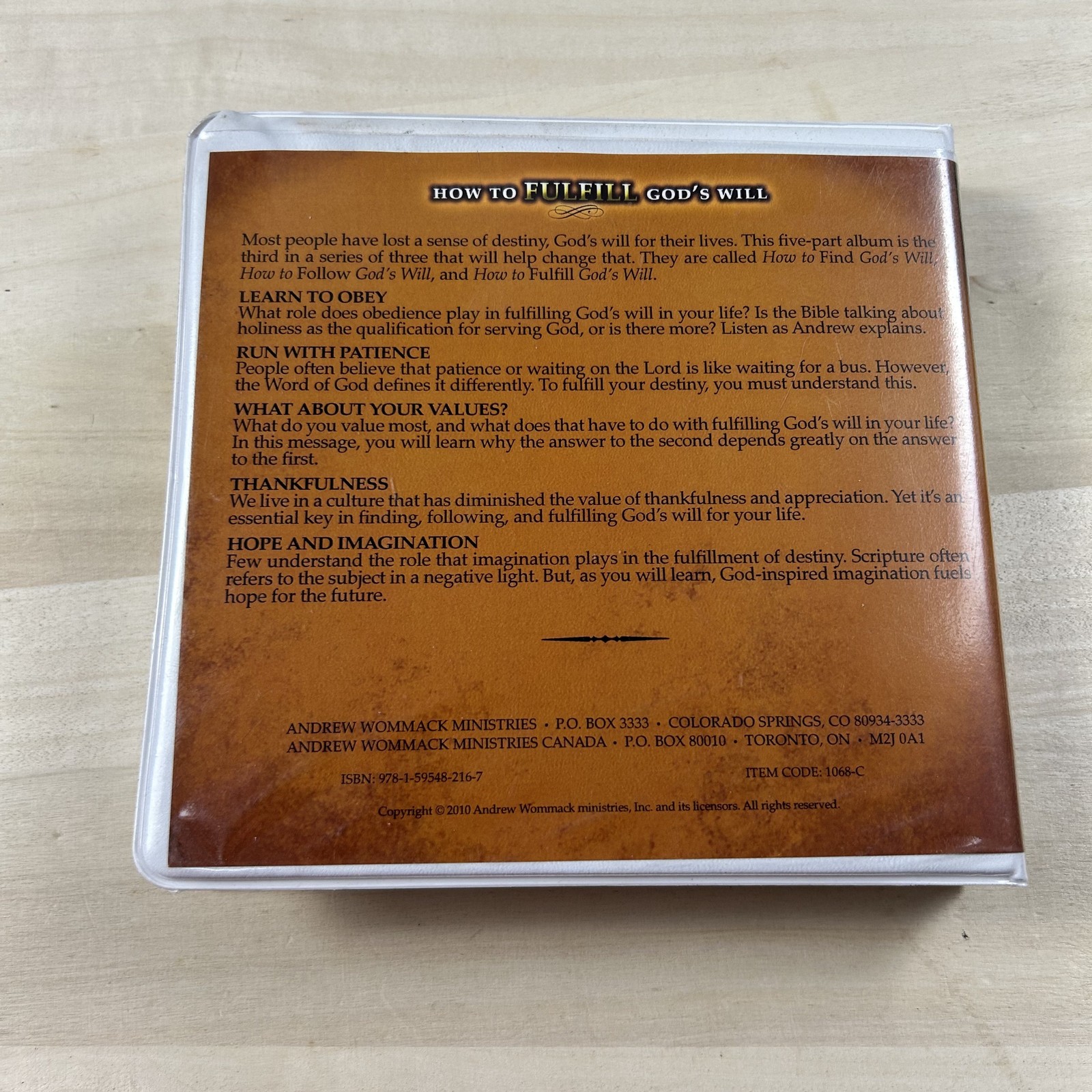 How to Fulfill God’s Will by Andrew Wommack Audio CD Set Christian Teaching