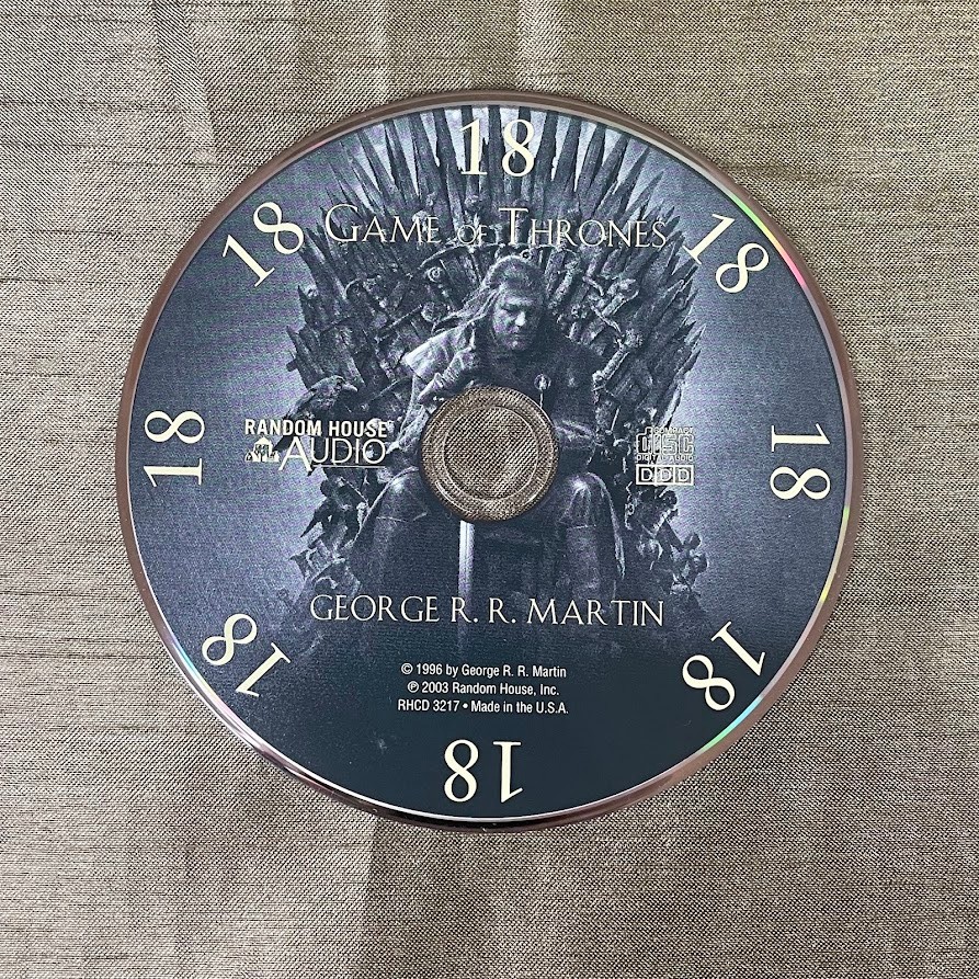 George R.R. Martin Game of Thrones Book 1 CD Audiobook Replacement Disks