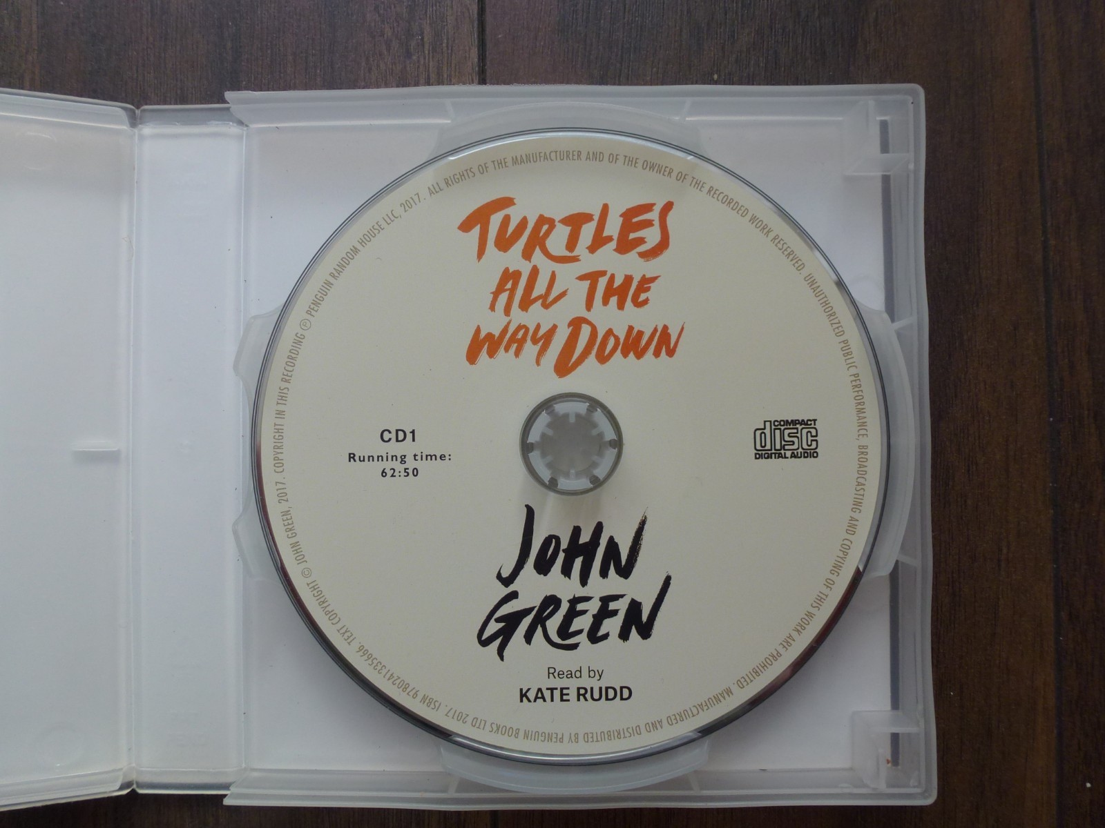 Turtles All the Way Down John Green Audio Book Unabridged 7 CD Boxset — Free P&P