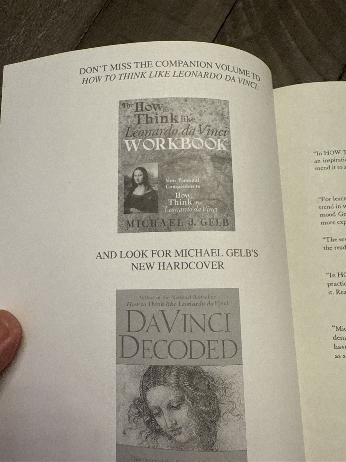How to Think Like Leonardo da Vinci Book by Michael J. Gelb