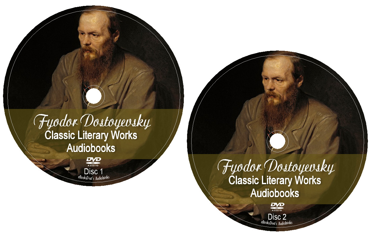 Fyodor Dostoyevsky 16 Classic Literary Works Audiobooks in 2 MP3 Audio DVDs