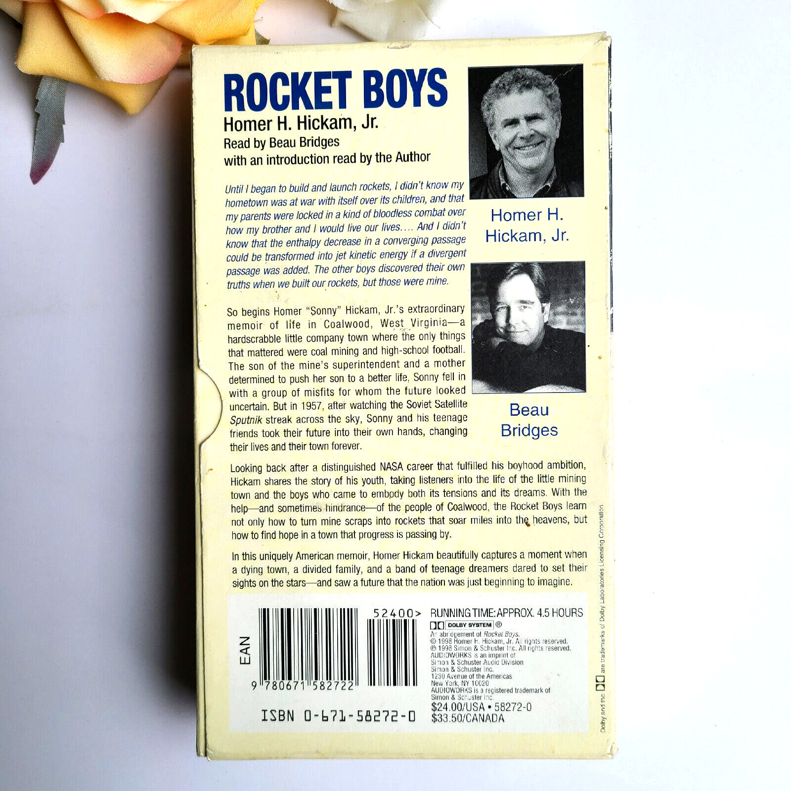 Rocket Boys Homer Hickam Jr Audio Cassette 1998 Unabridged Beau Bridges Narrated