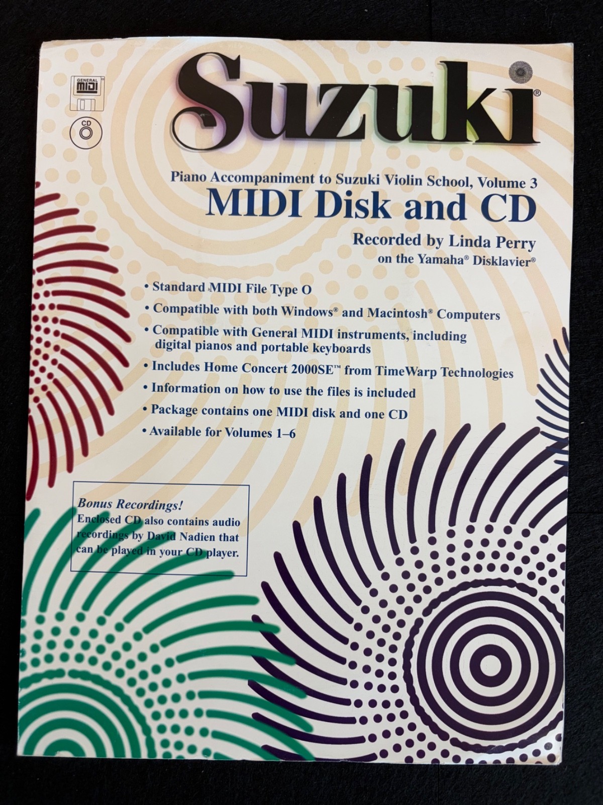 Suzuki Violin School, Vol 3 : MIDI Disk and CD-ROM by Linda Perry (2002, Compact