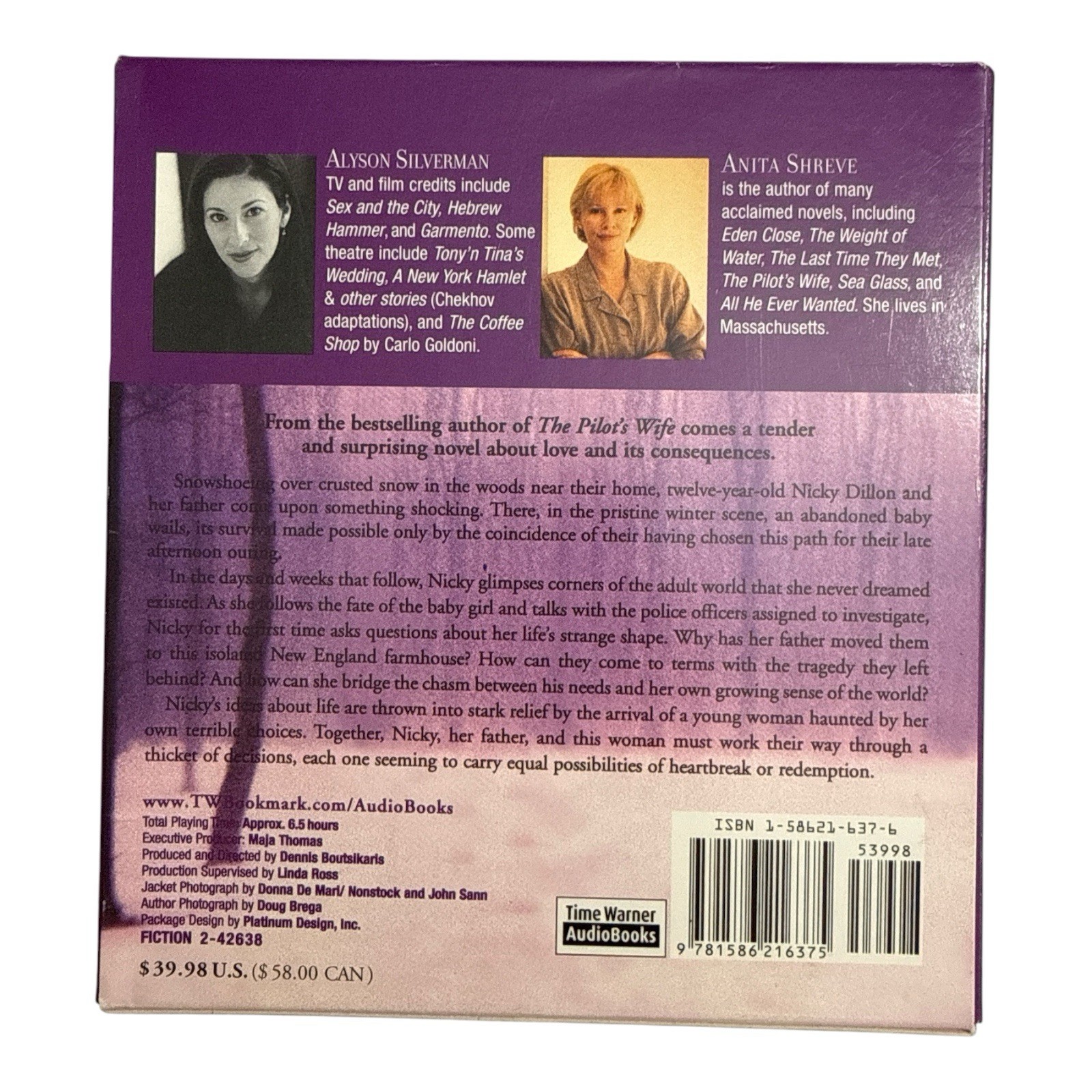 Light on Snow by Anita Shreve Unabridged Audiobook CD