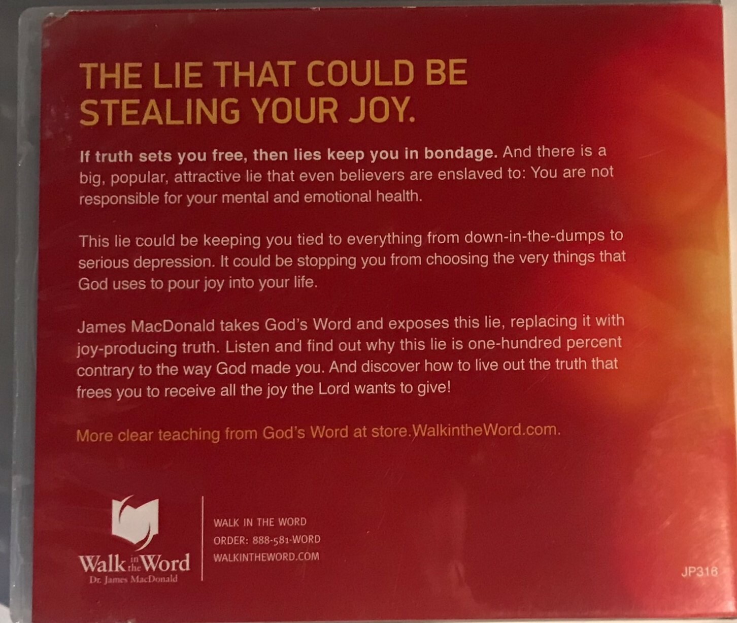 James MacDonald — «Joy of Selflessness» — 2 CD Audio Book — Very Good Condition