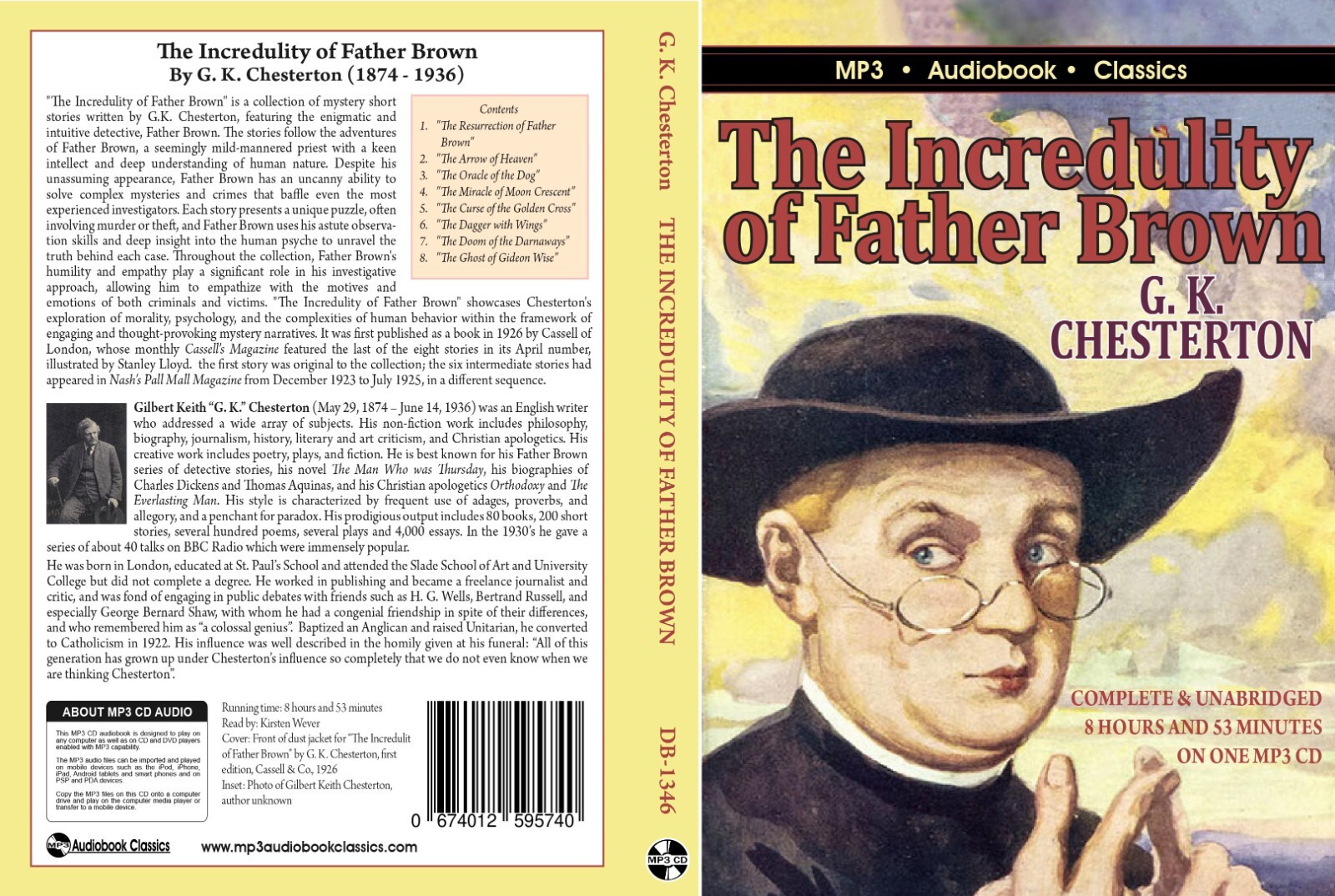 The Incredulity of Father Brown — Unabridged MP3 CD Audiobook in paper sleeve