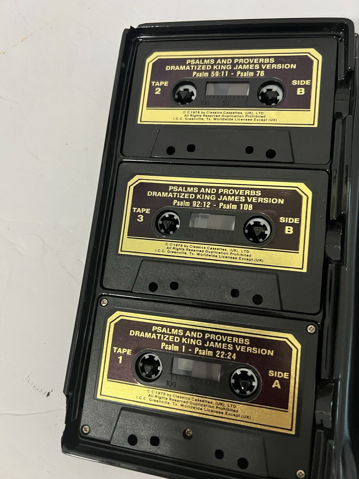 Psalms & Proverbs Dramatized King James Version 6 Audio Cassette Set ICC