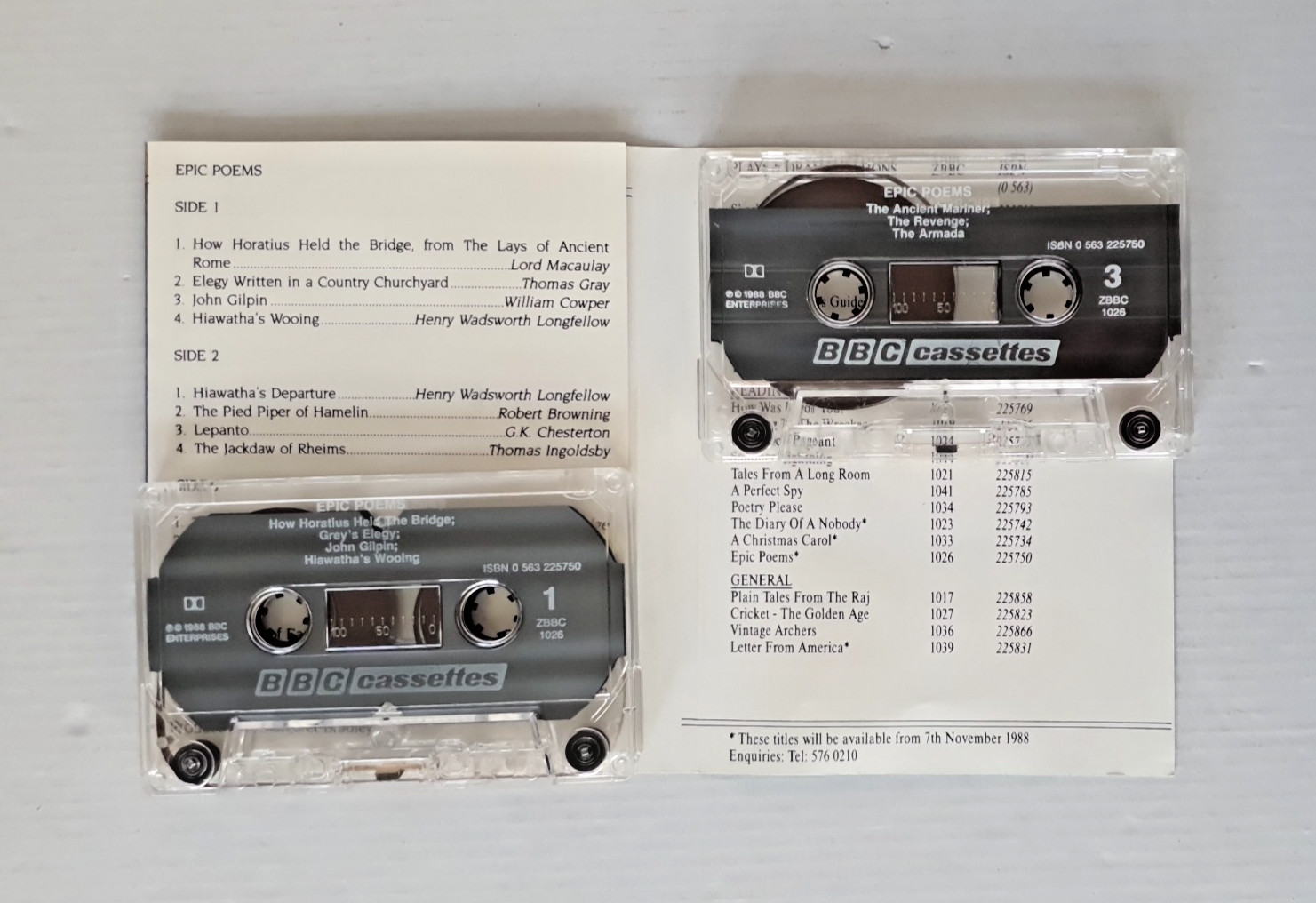 Audiobooks — Peter Sellers & Epic Poems — EMI Comedy/BBC Radio Cassette Tape