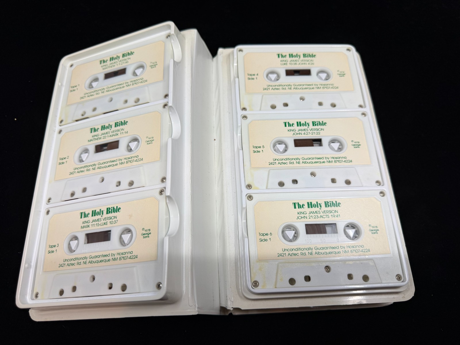 The New Testament — King James Version -Read by G. Sarris, 12 Cassette Tapes KJV