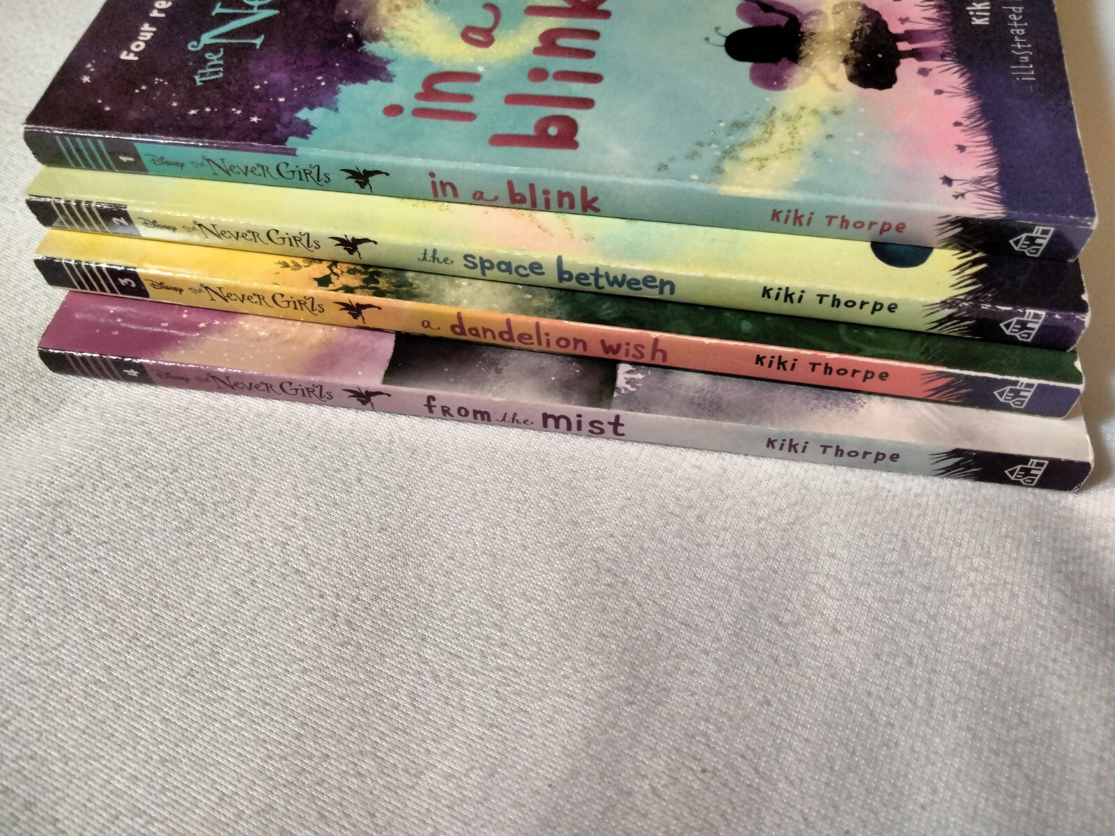Disney’s The Never Girls by Kiki Thorpe BOOKS 1, 2, 3, 4 LOT