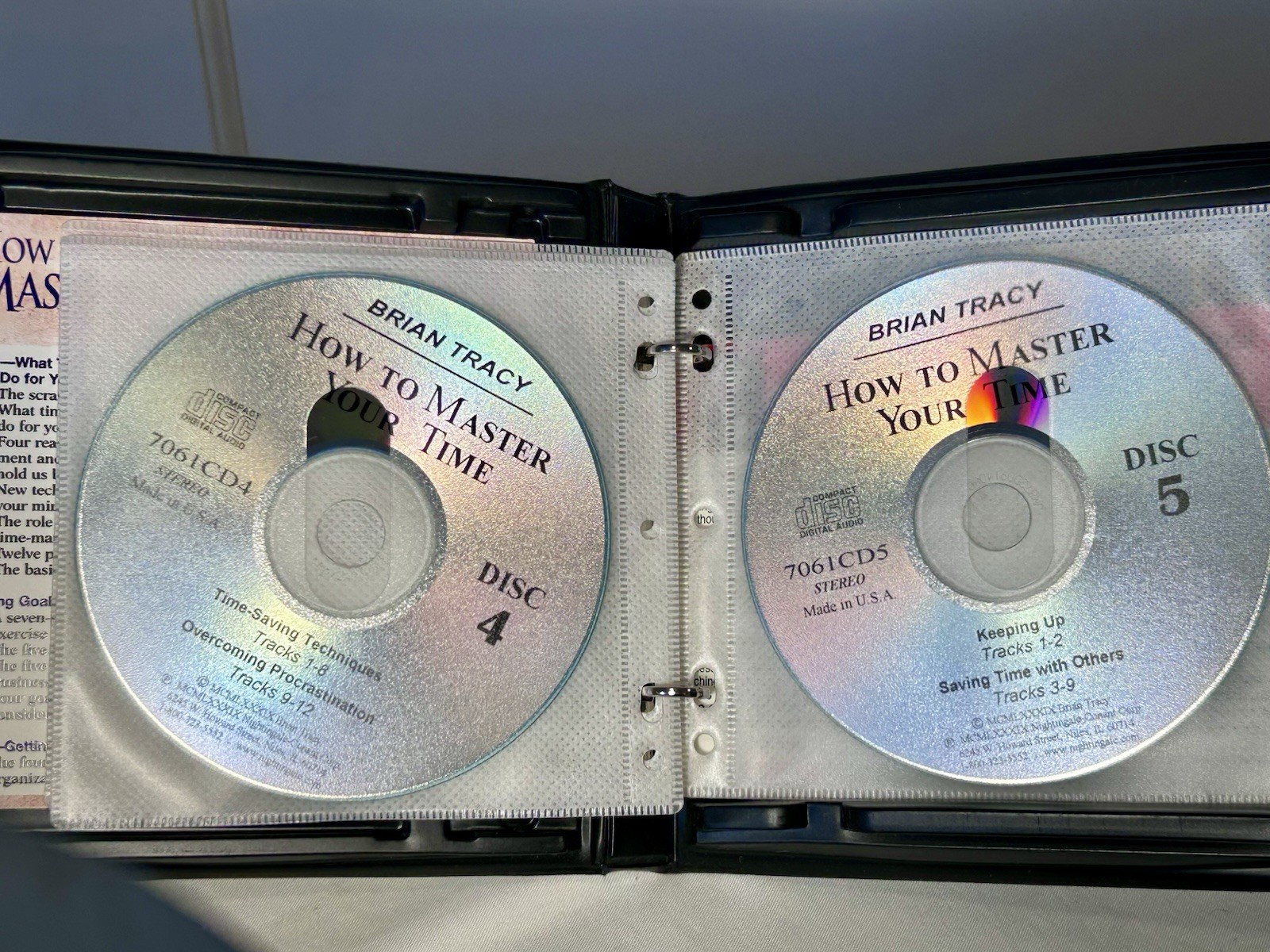 How to Master Your Time~Brian Tracy~6 CD Audiobook Set~Missing CD #2