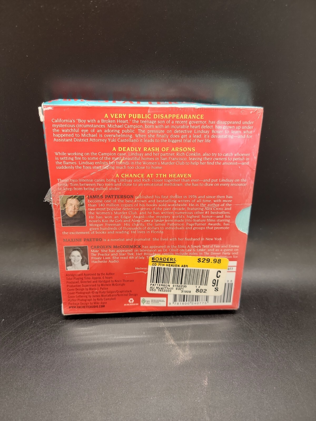 James Patterson 7th Heaven Abridged 5-Disc CD Audiobook Women’s Murder Club NIP