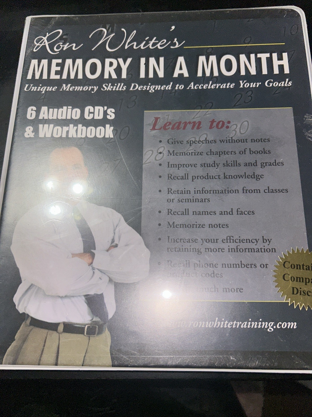 Ron White’s Memory in a Month (6x CD) Skills Training Personal Development (Seal