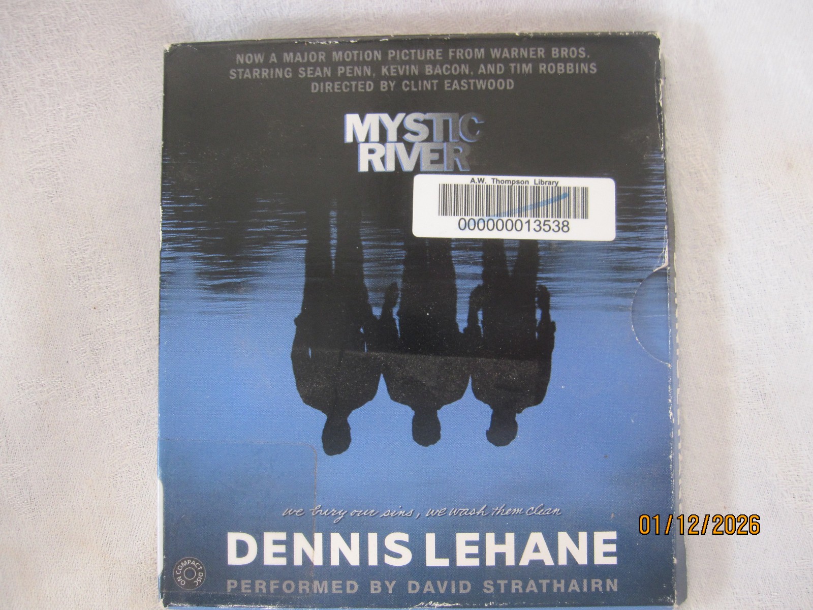 Audio Book 5 cds/ MYSTIC RIVER by Dennis Lehane former library abridged