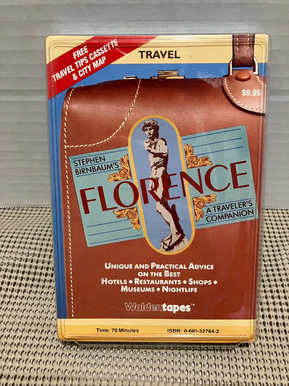 Stephen Birnbaum Audio Cassette Guide Florence Italy Map Suitcase Case 1980s