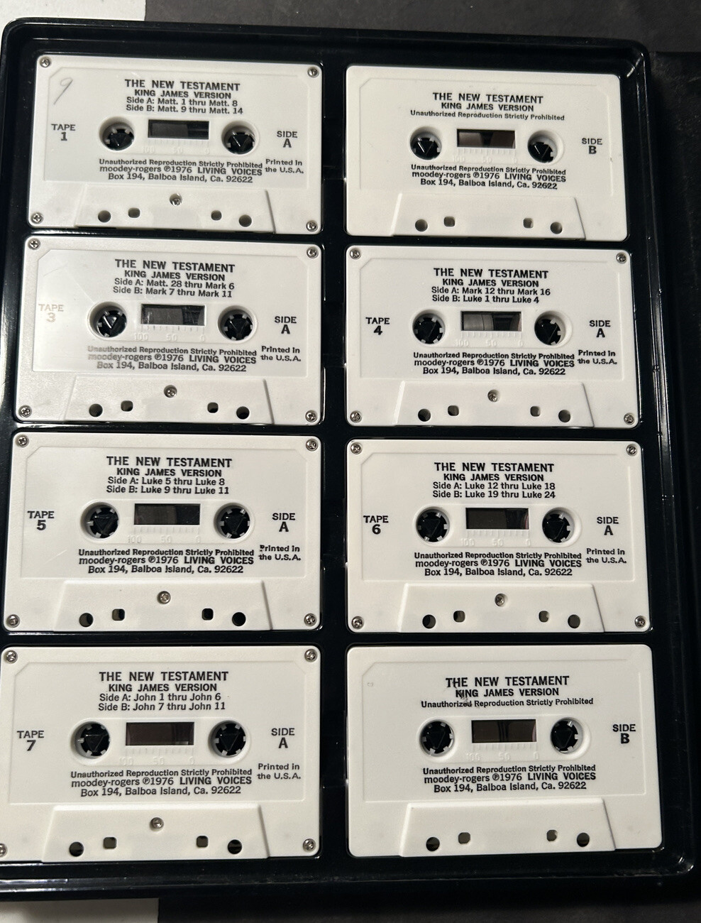 Holy Bible New Testament King James Ver. On Audio Cassette 16 Tapes