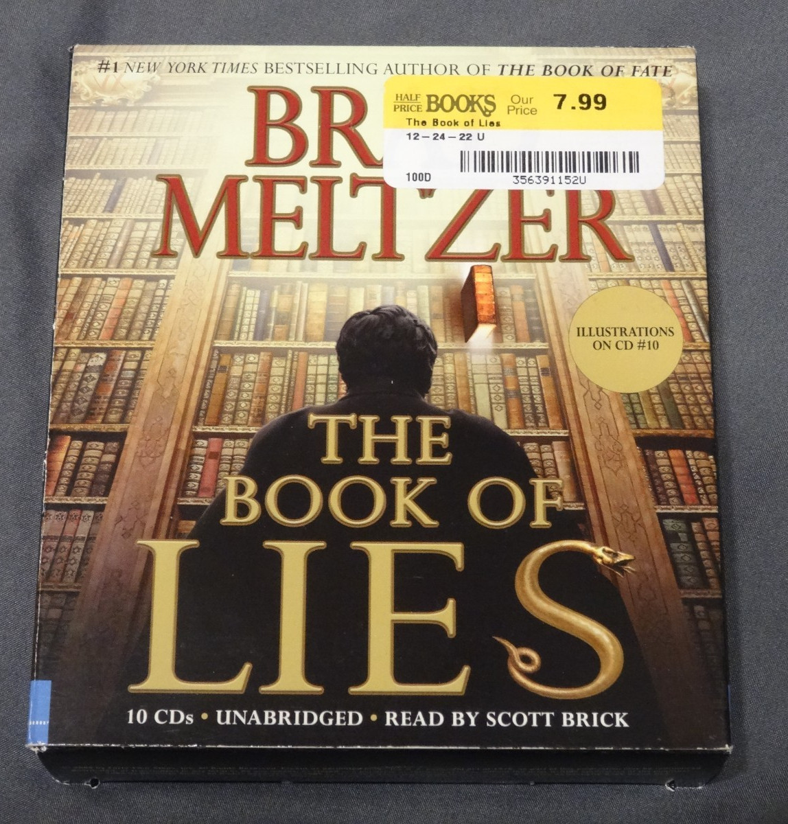 The Book of Lies by Brad Meltzer (2008, Compact Disc, Unabridged edition)