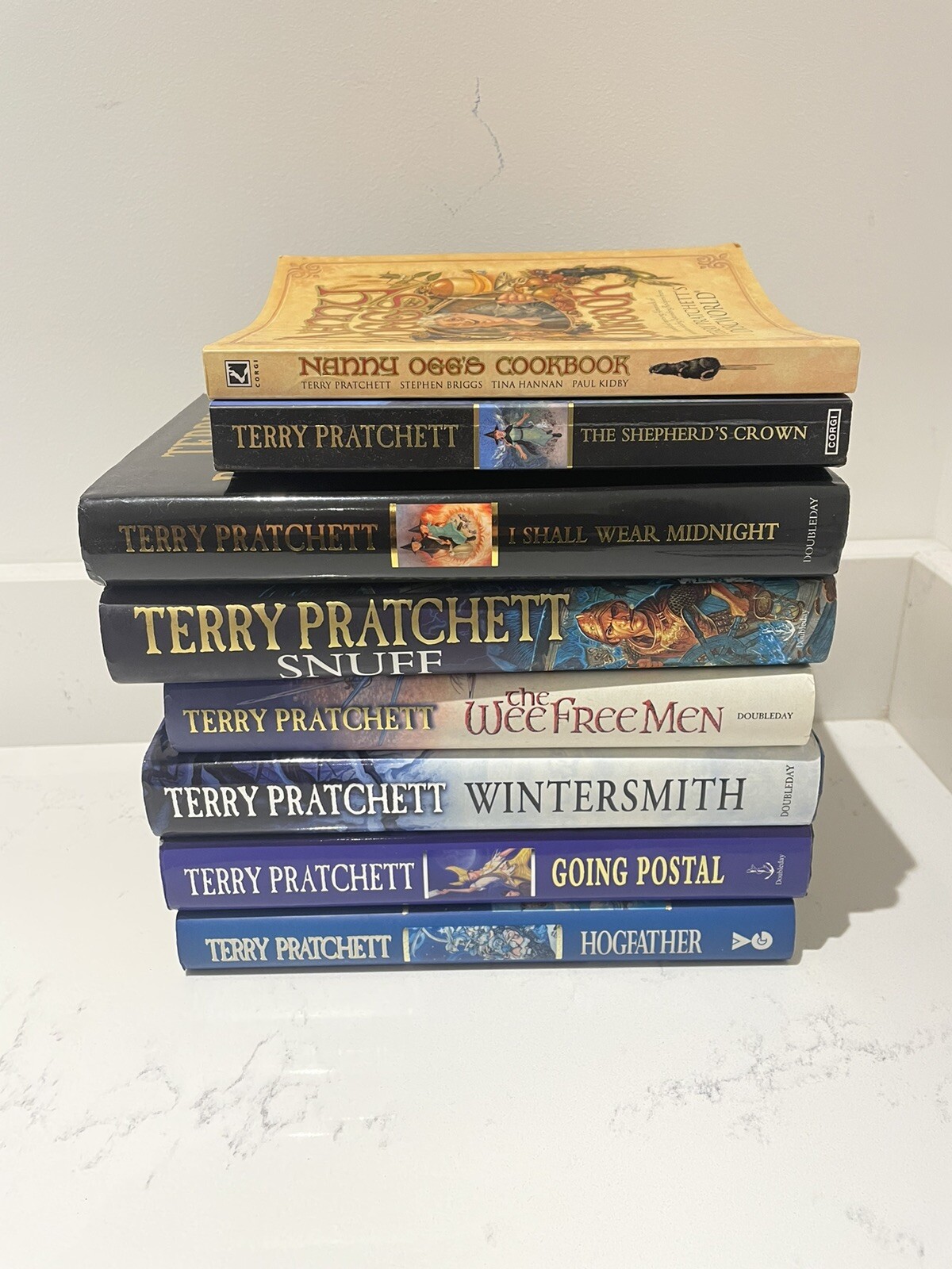 8 X Terry Pratchett Books I Shall Wear Midnight Hb Nanny Oggs Cookbook Hardback