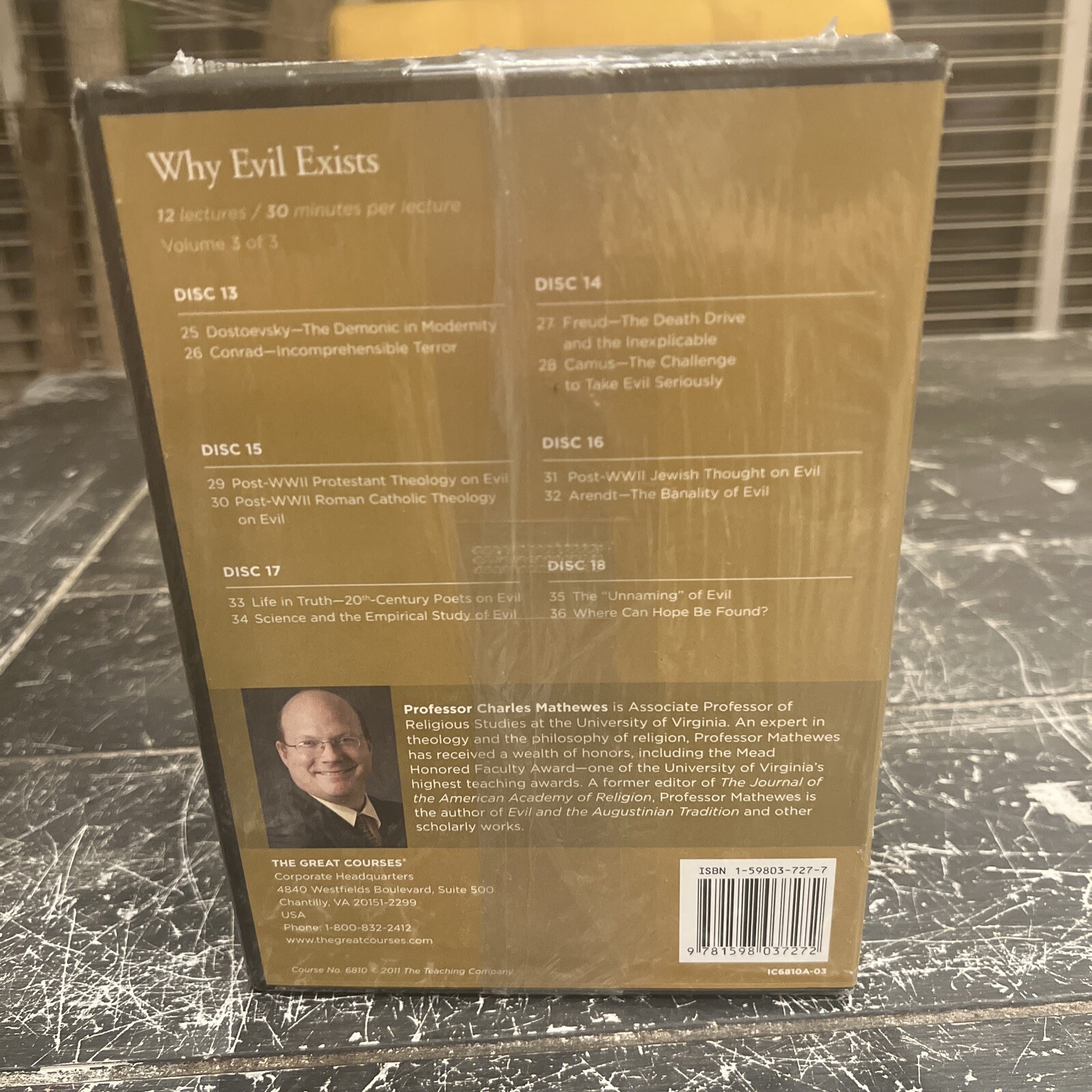Why Evil Exists CD Audio Book Lecture NEW SEALED Great Courses Religion Theology