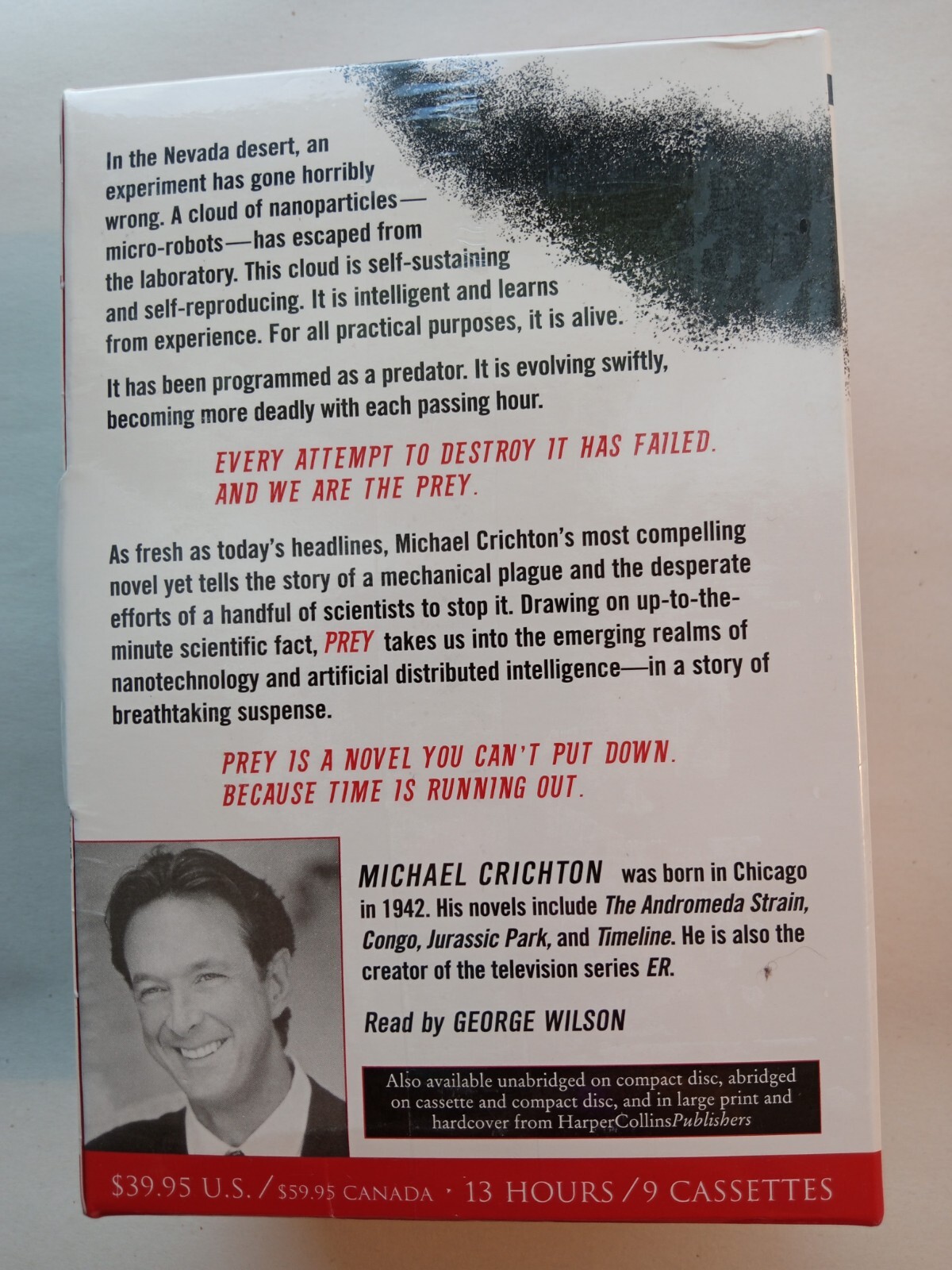 PREY Audiobook by Michael Crichton Unabridged 13 Hours 9 Cassettes «SEALED»