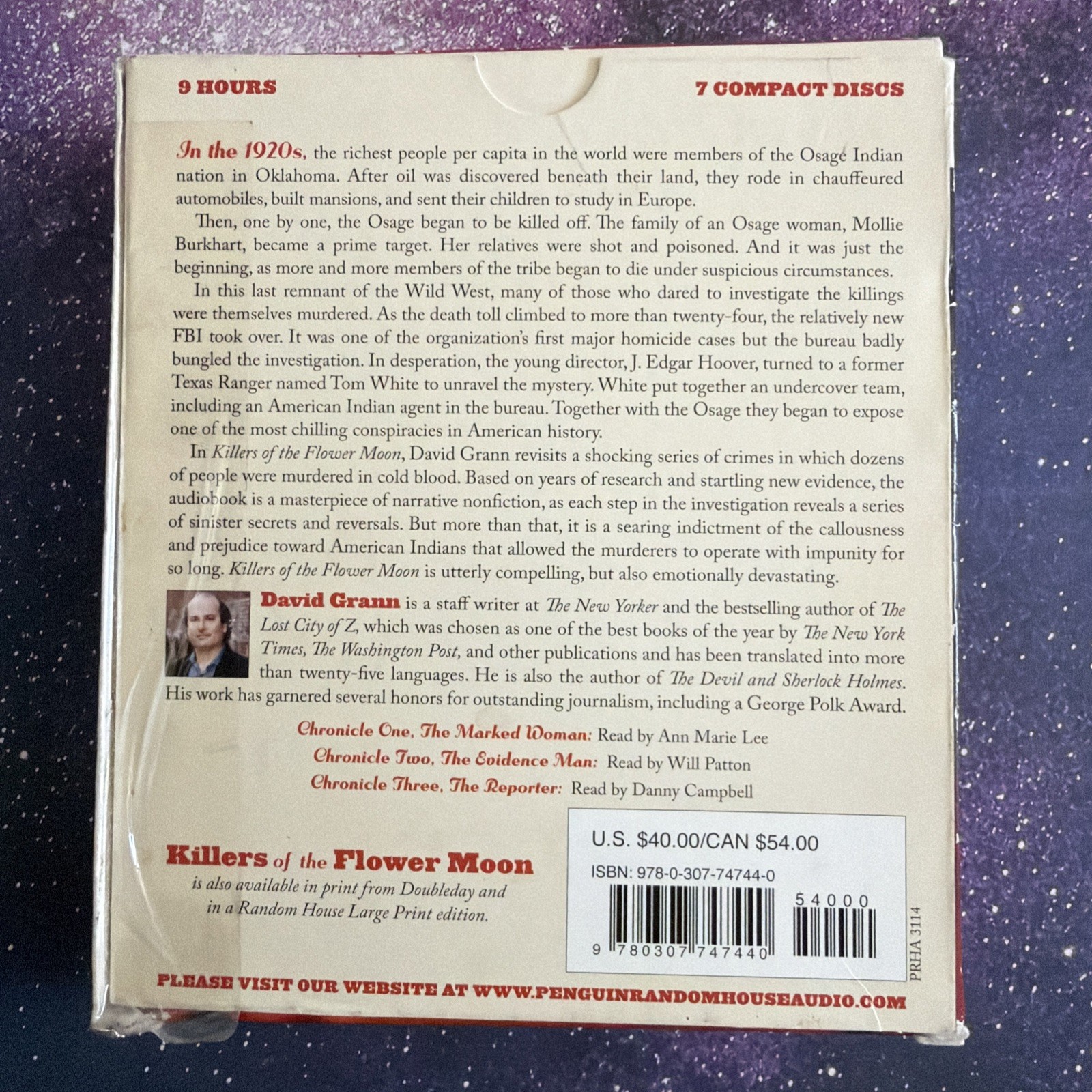 Killers Of The Flower Moon By David Grann 7 Compact Disc Audiobook 2017