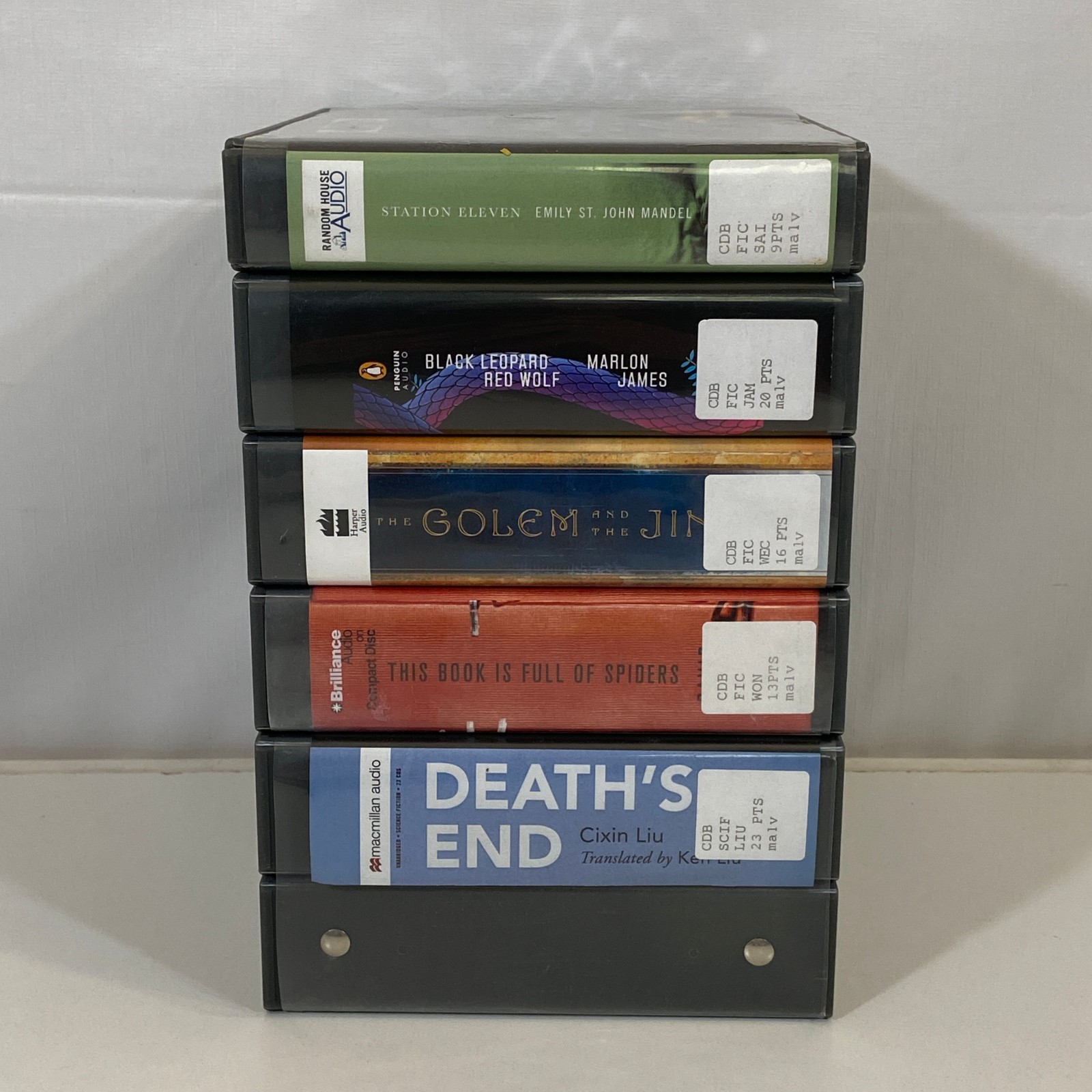 5 Random Science Fiction & Epic Fantasy Audio Book Lot Midwest Tape Ex-Library