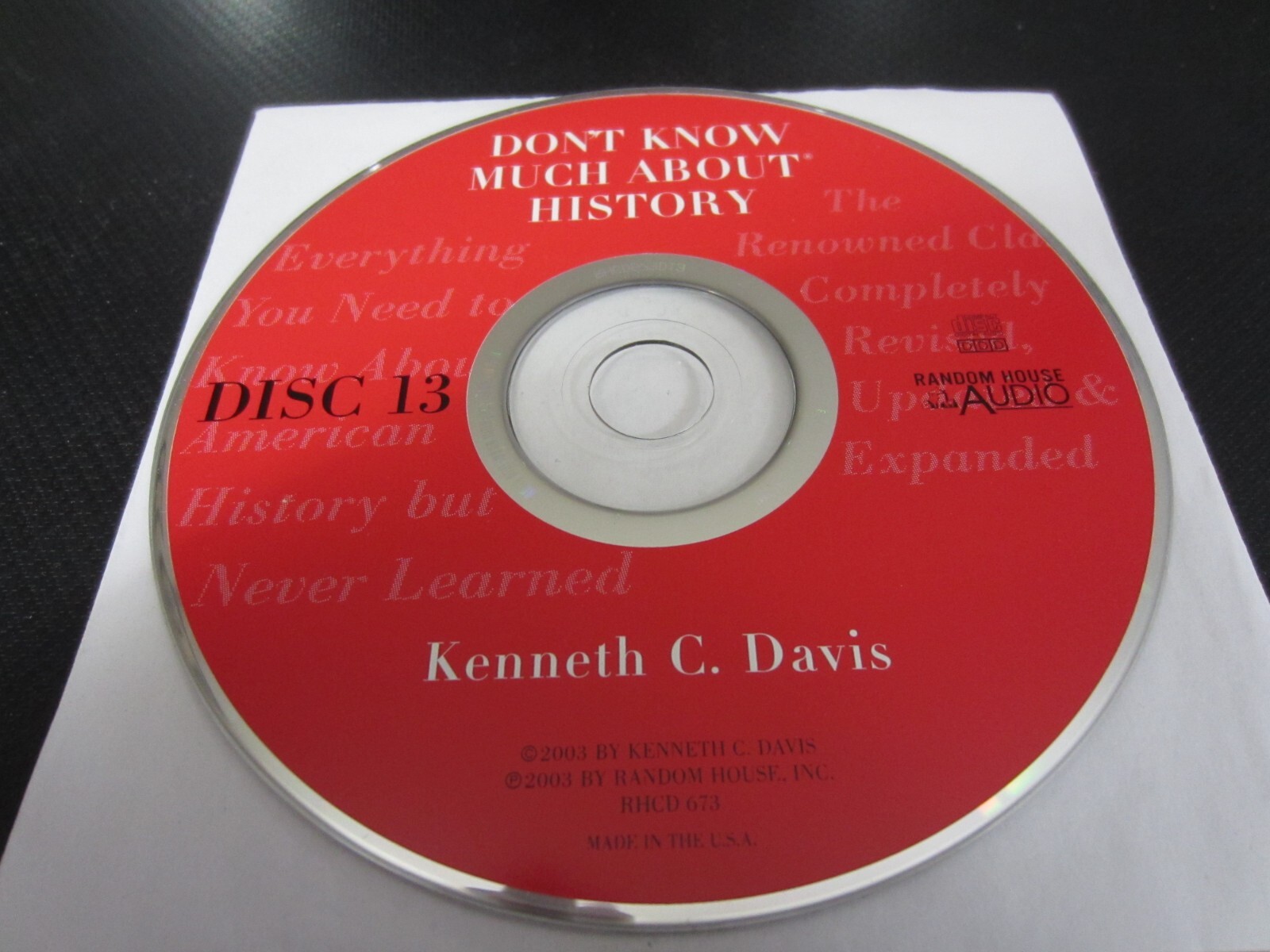 Don’t Know Much About History by Kenneth C. Davis (2003, CD Audio) — Disc 13