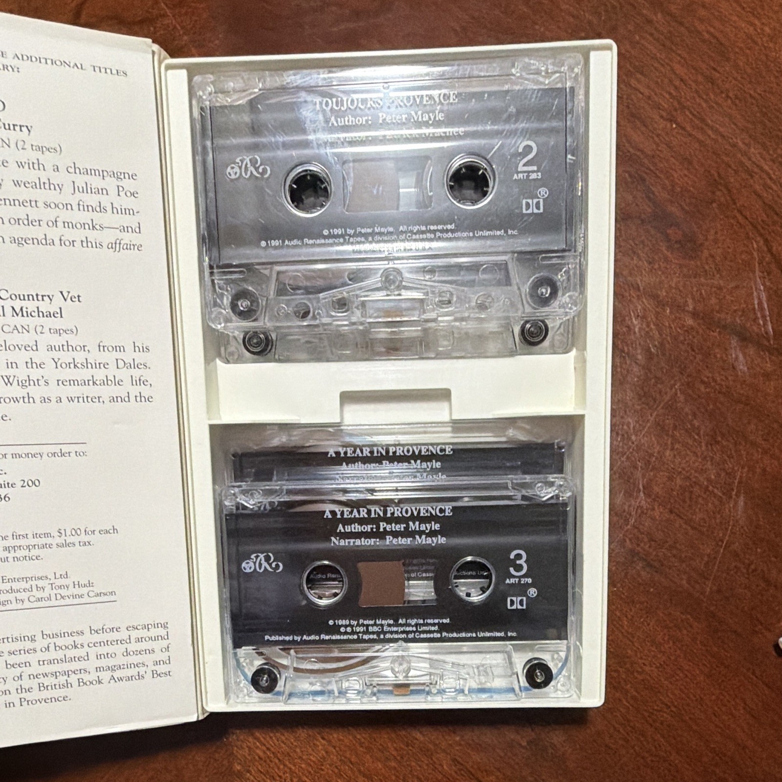 Audio Renaissance Peter Mayle Provence Abridged 4 Cassette, Mayle/Macnee 1991