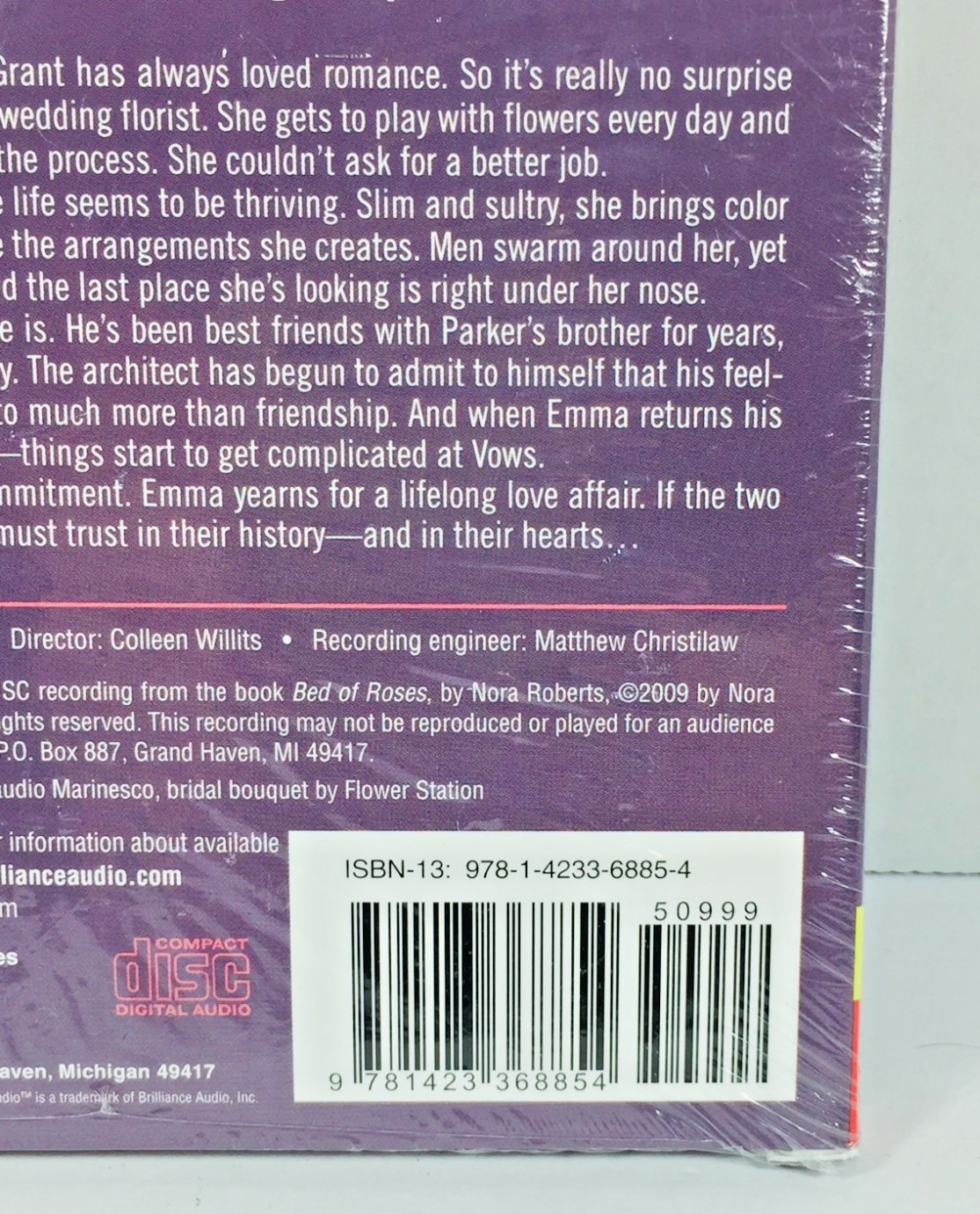 BED OF ROSES : Bride Quartet Book 2 by NORA ROBERTS (Audiobook on CD) NEW SEALED