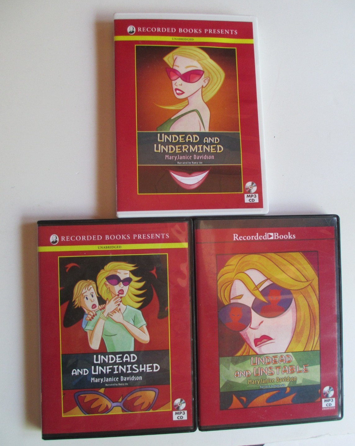 3 MaryJanice Davidson Audio Lot MP3 CD Undead & Unfinished, Undermined, Unstable