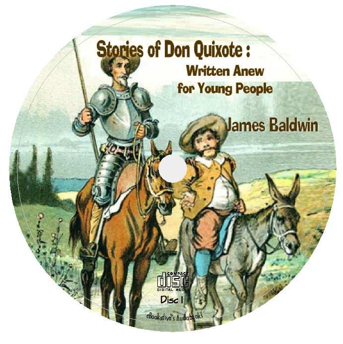 Stories of Don Quixote Written Anew for Young James Baldwin Audiobook in 4 CDs