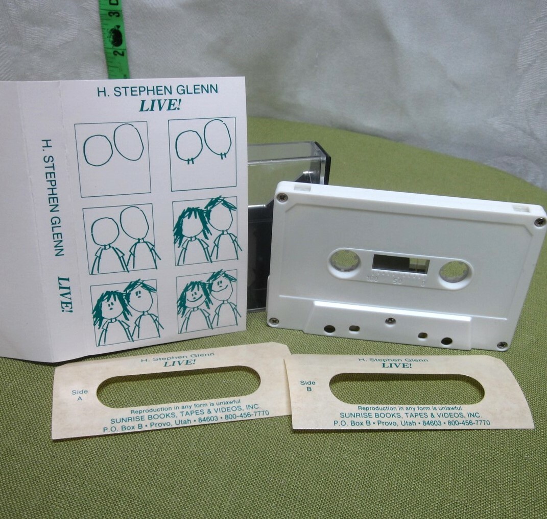 H STEPHEN GLENN Developing Capable Young People cassette tape Live positive aids