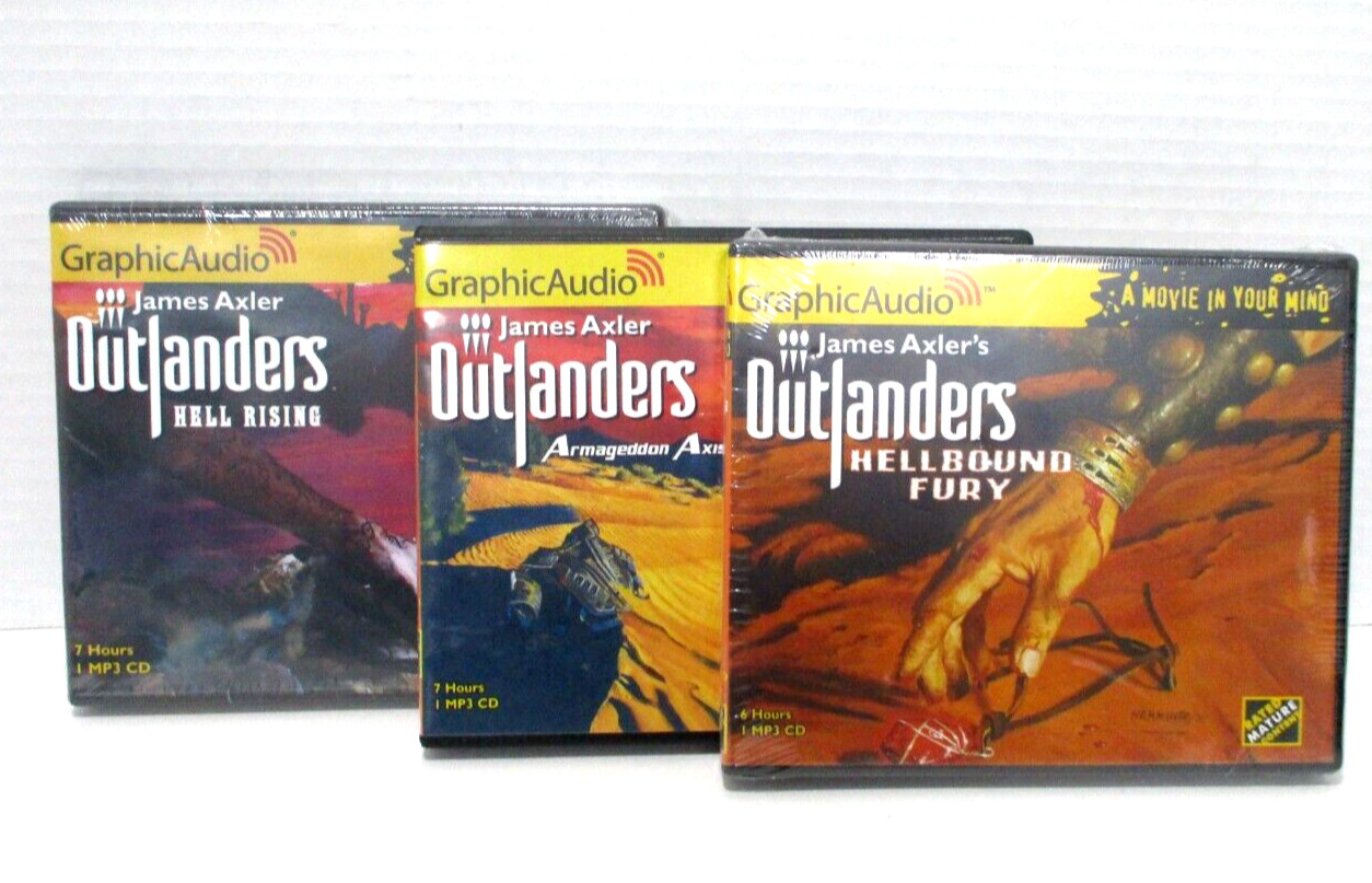 Outlanders Series James Axler Audio Books 8, 11, & 14 MP3 CD GraphicAudio Mature