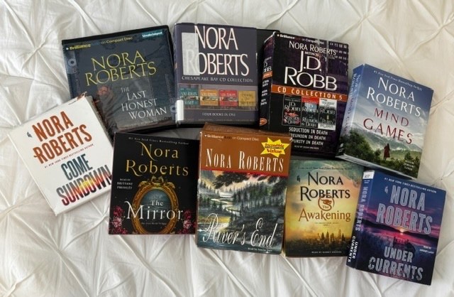 Nora Roberts Audiobook CD Lot of 9 Unbridged Romance Mystery Audio Books.