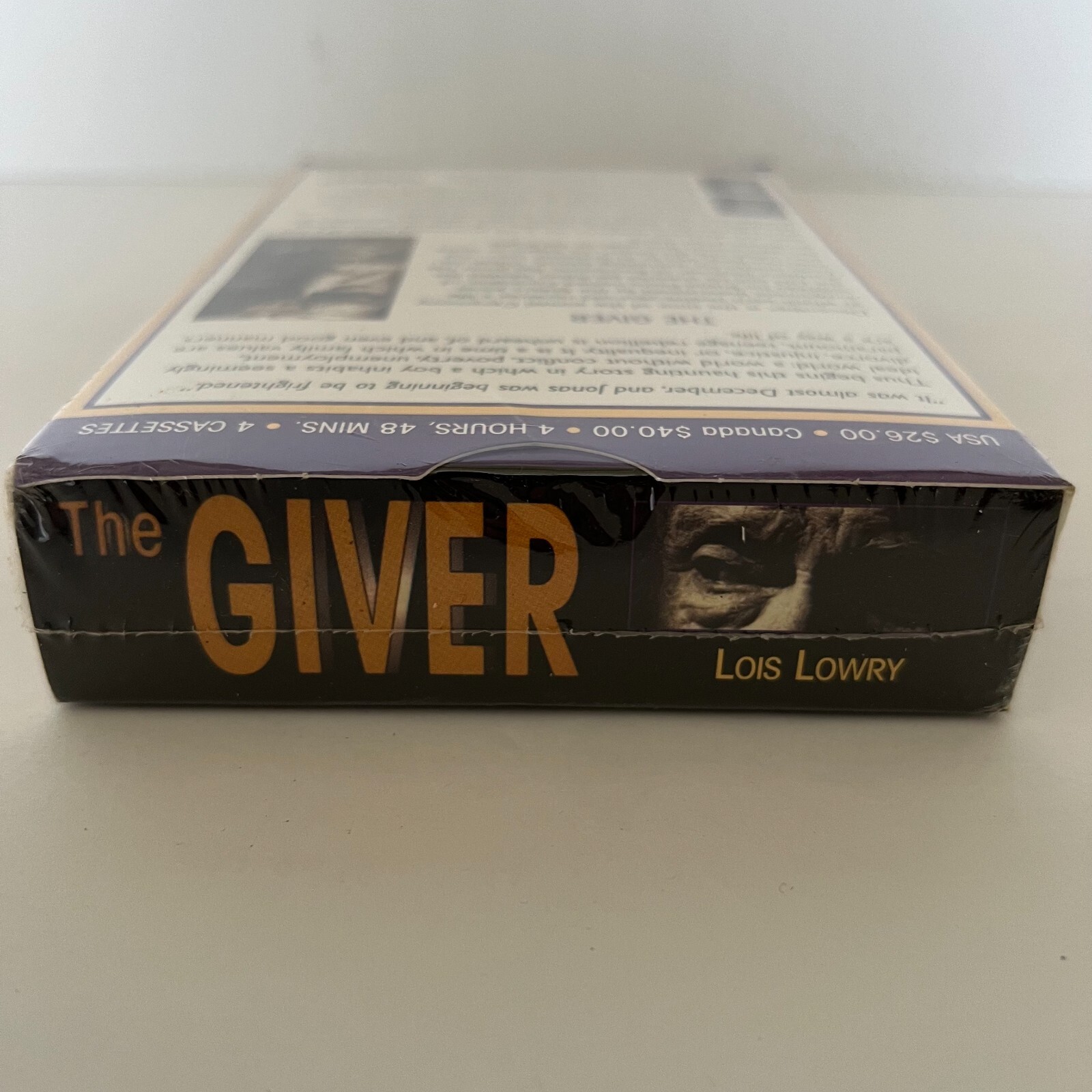«The Giver» By Lois Lowry ~Unabridged~ Audiobook 4 Cassettes 4 Hours 48 min NEW