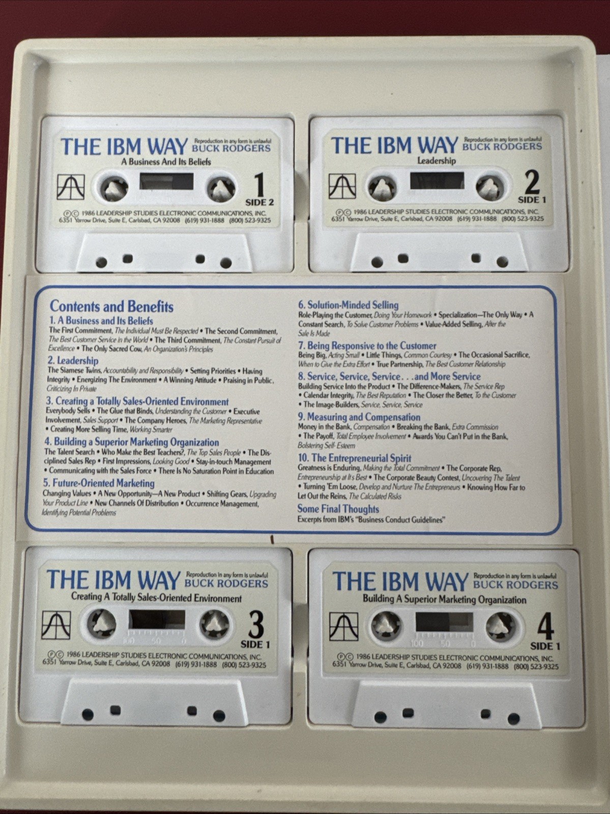 THE IBM WAY, Insights-Worlds Most Successful Marketing Organization 10 Cassettes