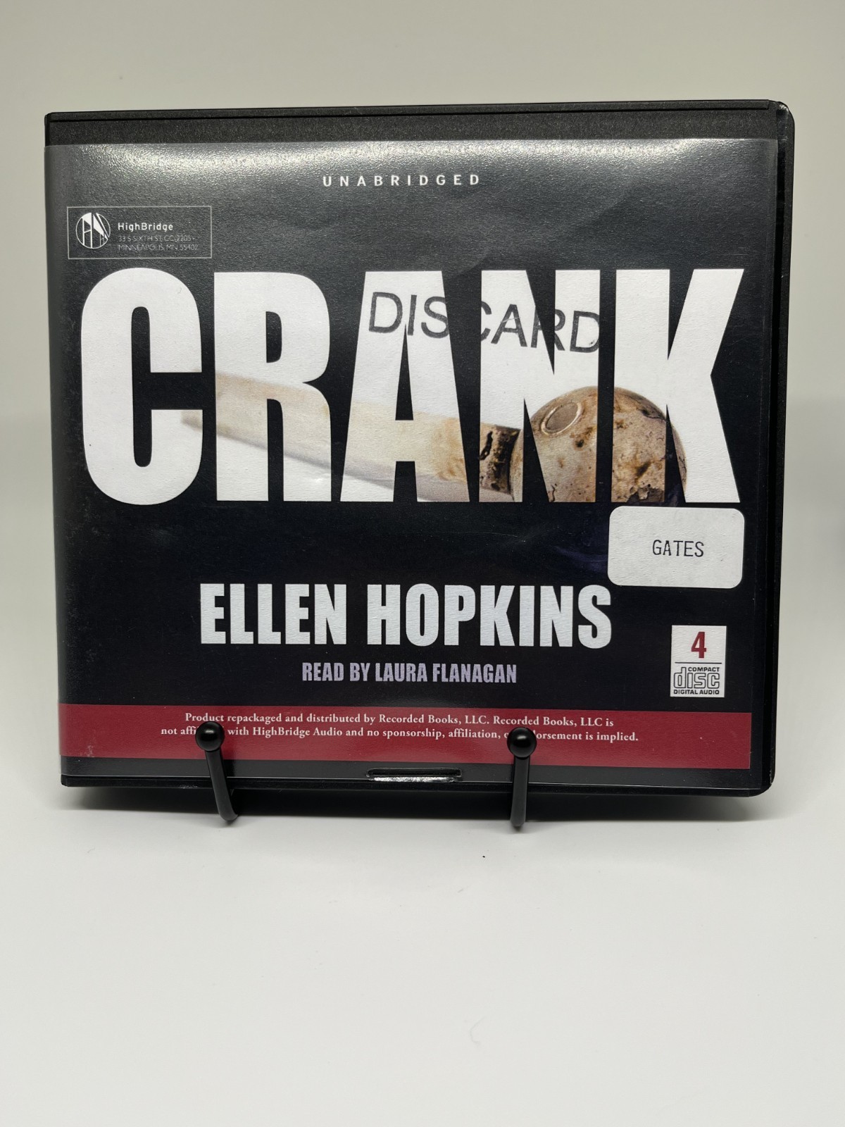 Crank — Audiobook- Ellen Hopkins- unabridged- 4 CDs