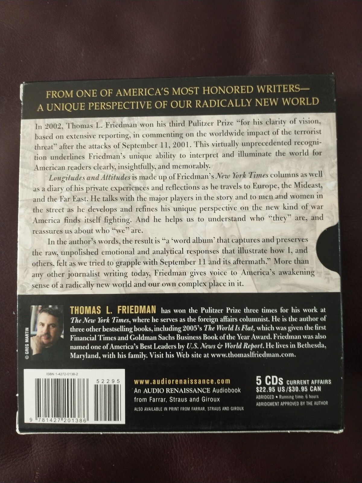 Longitudes and Attitudes by Thomas L. Friedman — Audiobook CD VERY GOOD