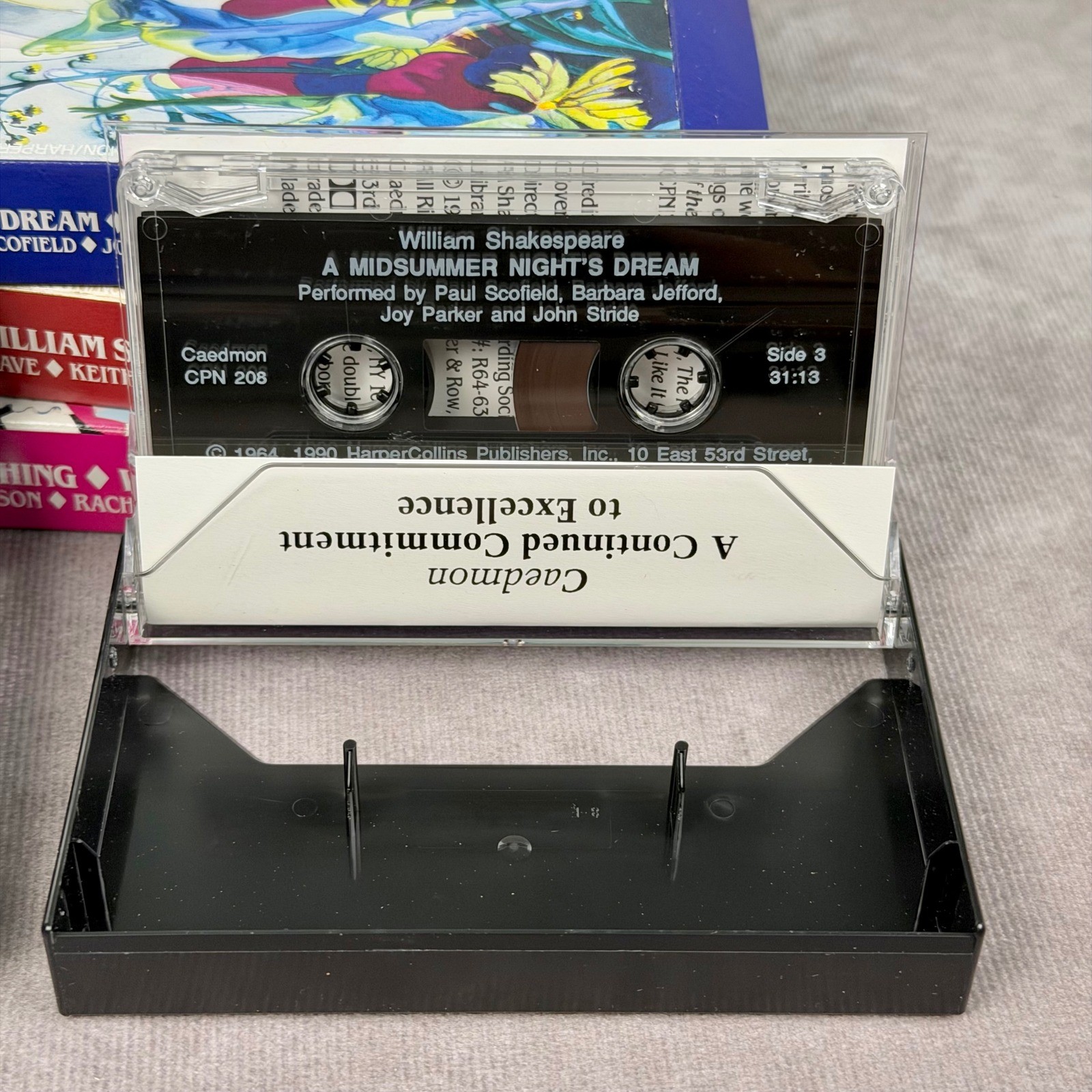 Rare William Shakespeare Drama Soundbook Audio Cassette 3 Set Much Ado Midsummer