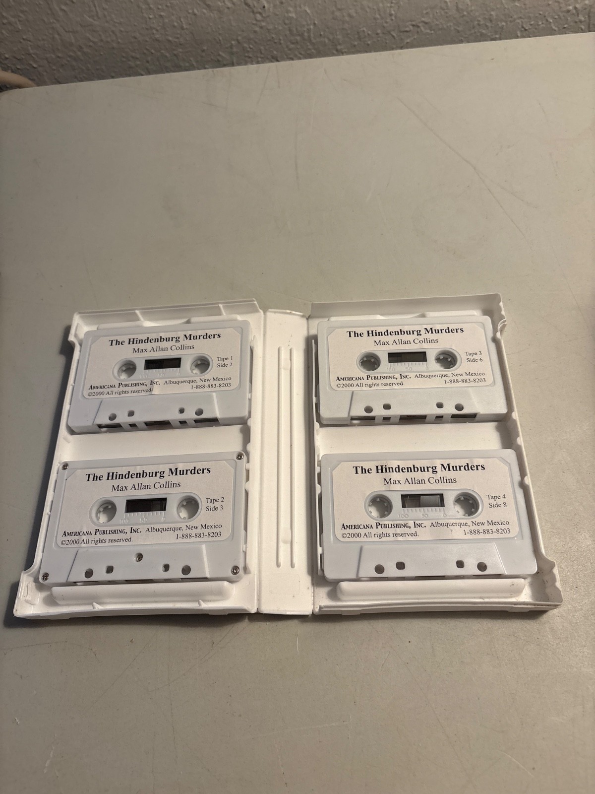 THE HINDENBURG MURDERS MAX ALLAN COLLINS 4 CASSETTE TAPE AUDIO BOOK MYSTERY