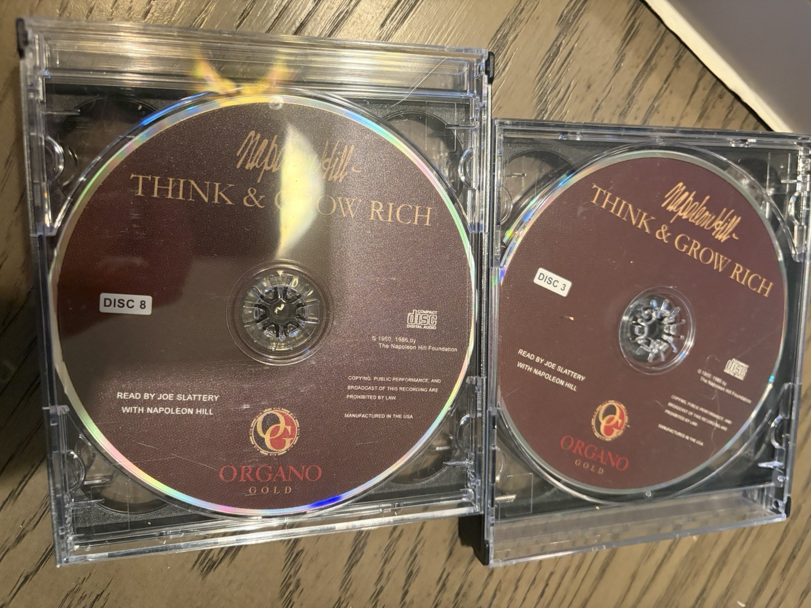 Think and Grow Rich 8 CD Audio & Book Organo Gold Edition