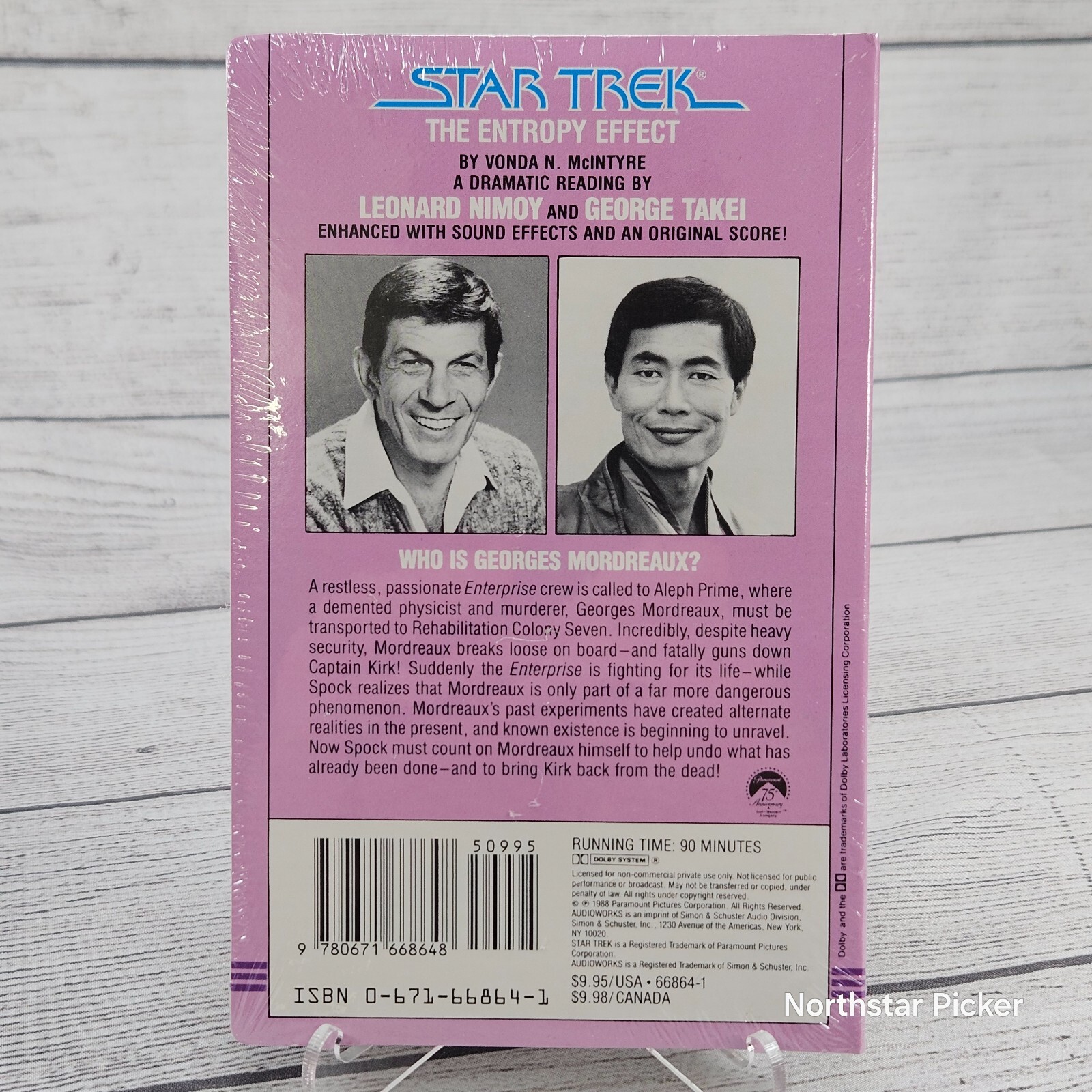 VTG 1988 Star Trek: The Entropy Effect by Vonda N. McIntyre Audiobook Sealed
