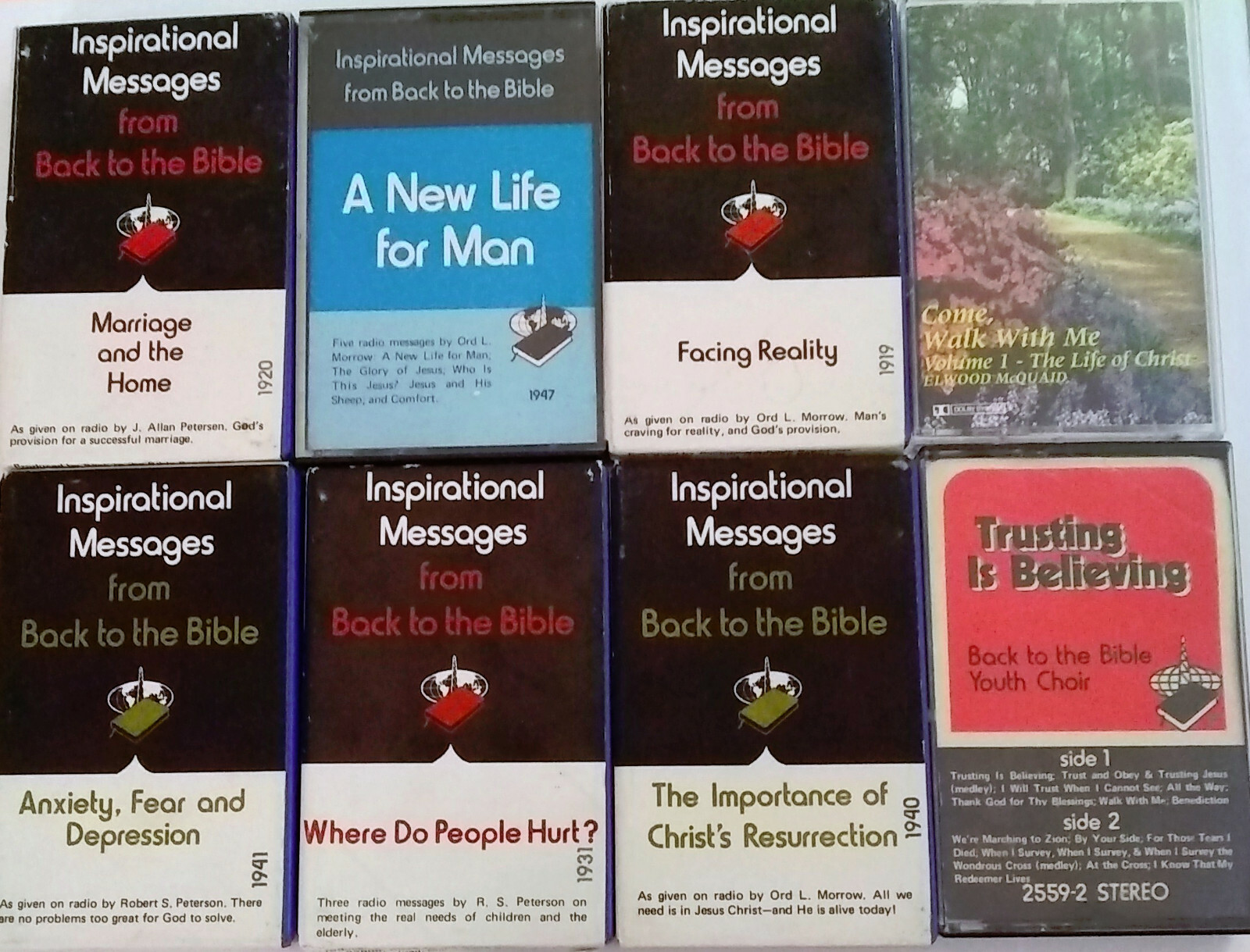 BACK TO THE BIBLE AUDIO SET PICK 2 MARRIAGE ANXIETY FEAR DEPRESSION HURT ISSUES