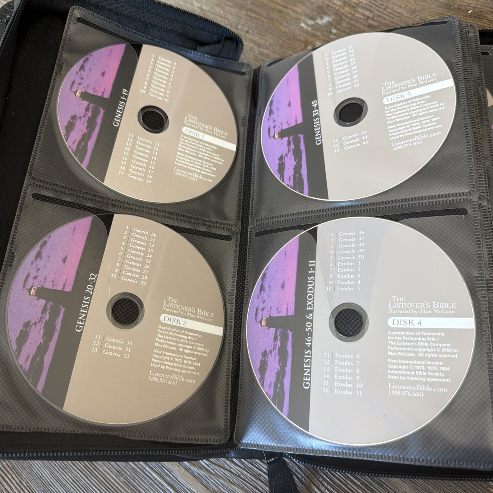 THE LISTENER’S BIBLE NIV Audio CD Set Max McLean 66 Discs Case Christ 1 disc mis