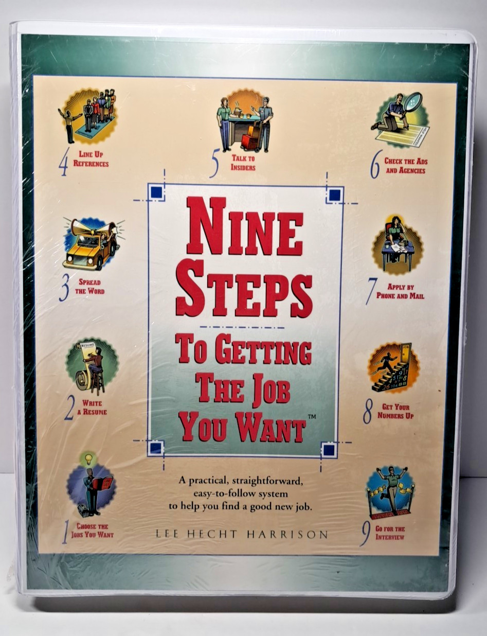 NINE STEPS To Getting The Job You Want LEE HECHT HARRISON 1997 Sealed VTG