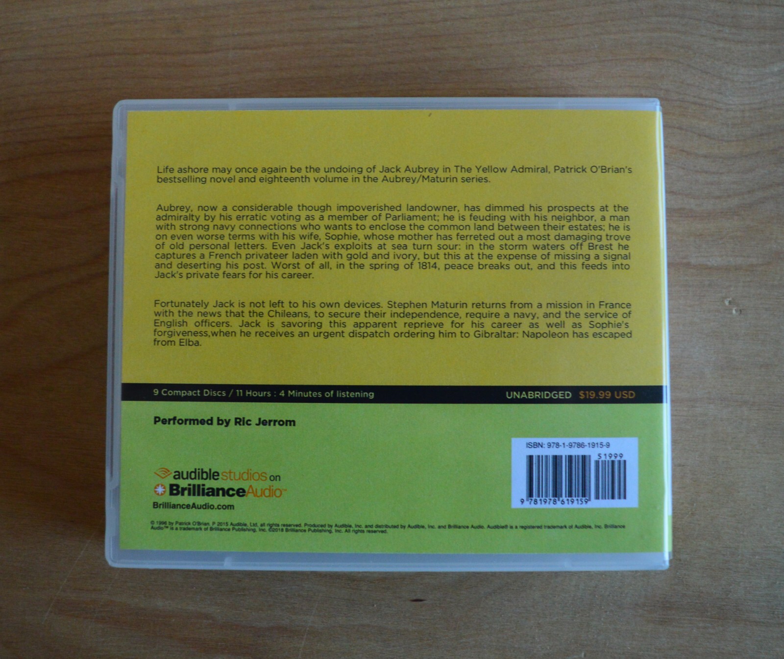 The Yellow Admiral — Patrick O’Brian — Unabridged Audiobook — 9CD